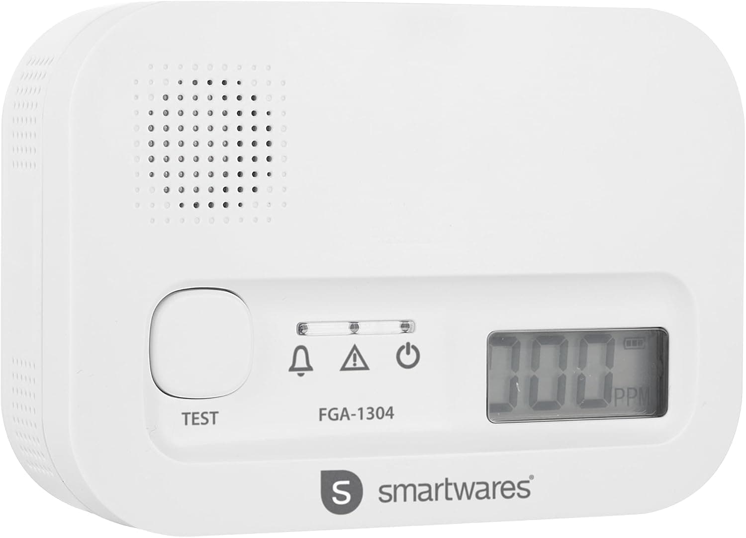 آشکارساز مونوکسید کربن Smartwares با سنسور ۱۰ ساله، نمایشگر دیجیتال و دکمه تست مدل FGA-13041 آشکارساز مونوکسید کربن Smartwares با سنسور ۱۰ ساله، نمایشگر دیجیتال و دکمه تست مدل FGA-13041