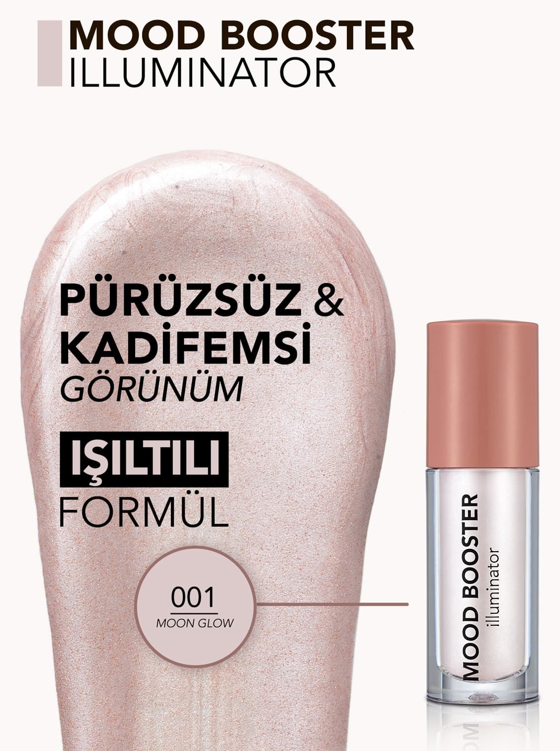 هایلایتر مایع Flormar Mood Booster رنگ 001 Moon Glow هایلایتر مایع Flormar Mood Booster رنگ 001 Moon Glow
