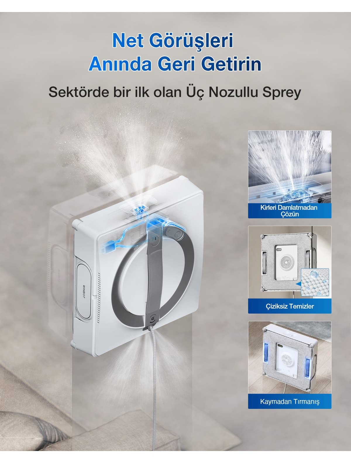 ربات شیشهشوی Ecovacs Winbot W2 Pro Omni به همراه محلول شیشهشویی ربات شیشهشوی Ecovacs Winbot W2 Pro Omni به همراه محلول شیشهشویی