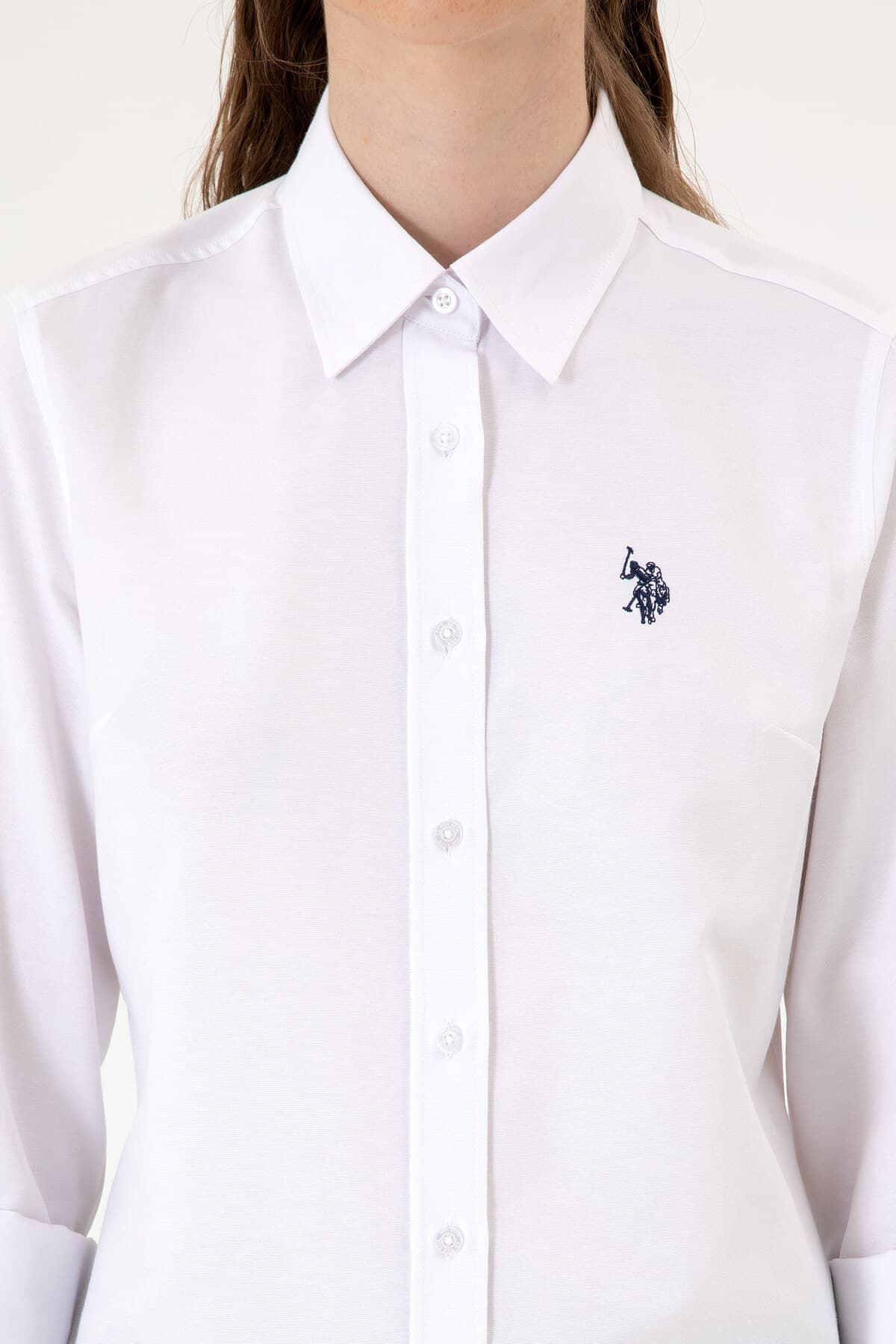 پیراهن زنانه U.S. Polo Assn. سفید آستینبلند بیسیک مدل 50324791-VR013 پیراهن زنانه U.S. Polo Assn. سفید آستینبلند بیسیک مدل 50324791-VR013