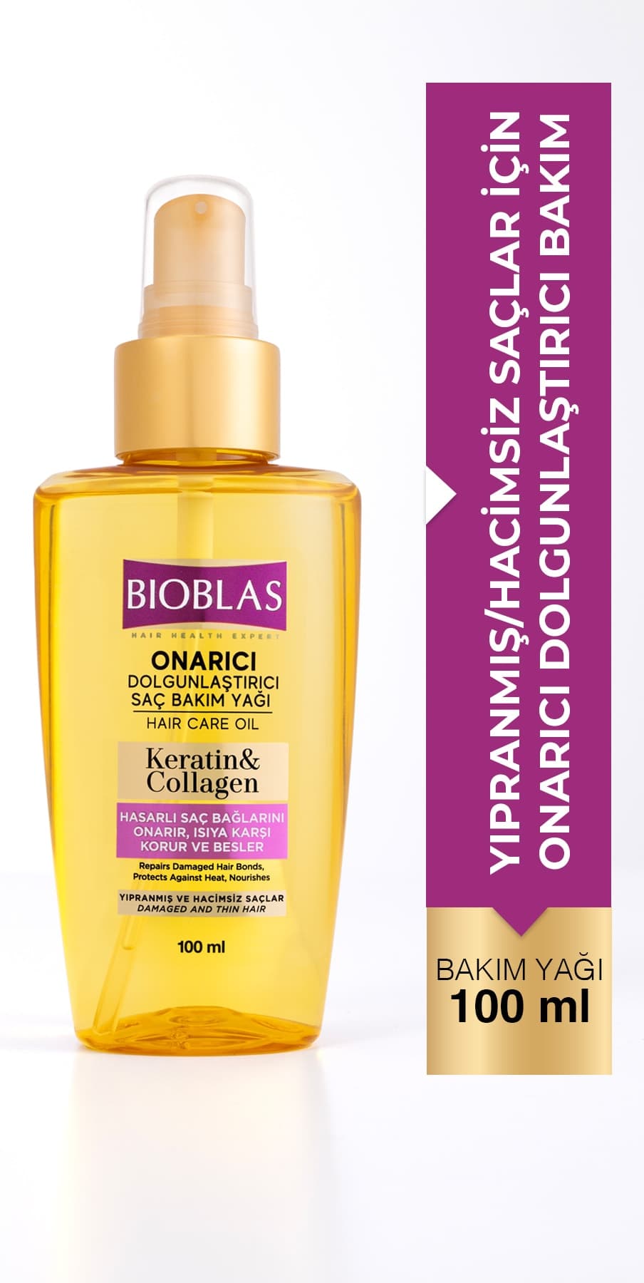 روغن مو Bioblas با کراتین و کلاژن ترمیمکننده و حجمدهنده 100 ml روغن مو Bioblas با کراتین و کلاژن ترمیمکننده و حجمدهنده 100 ml