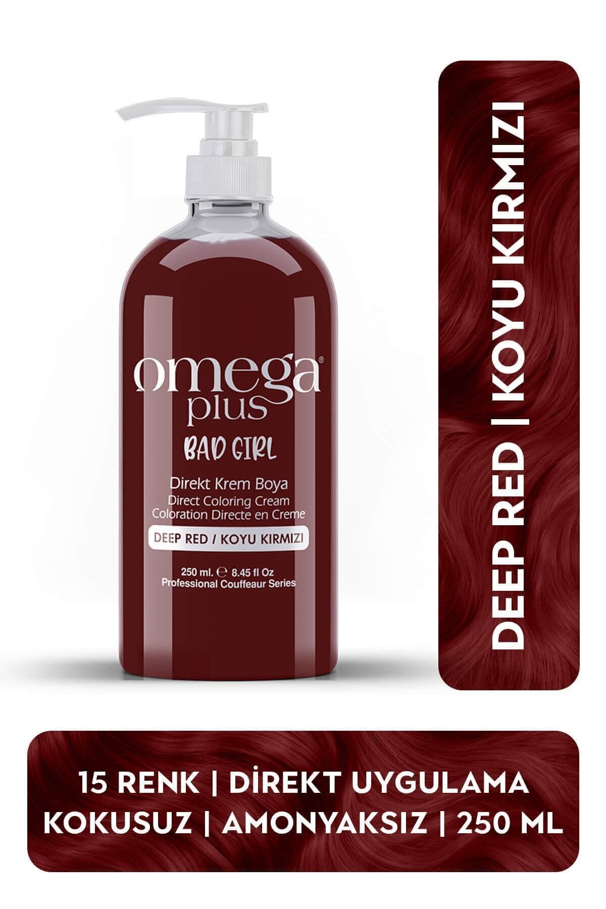 رنگ موی موقت بدون آمونیاک Omega Plus Bad Girl قرمز تیره 250 ml رنگ موی موقت بدون آمونیاک Omega Plus Bad Girl قرمز تیره 250 ml