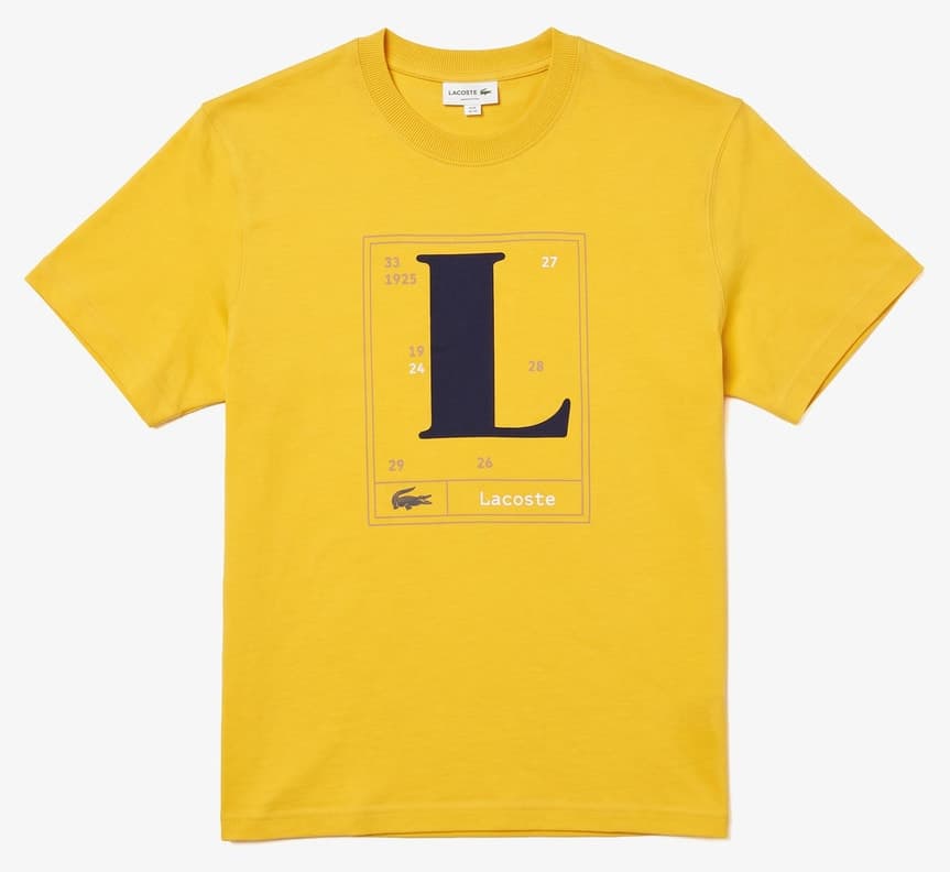 تیشرت مردانه Lacoste فیت کلاسیک یقه گرد چاپدار نارنجی تیشرت مردانه Lacoste فیت کلاسیک یقه گرد چاپدار نارنجی