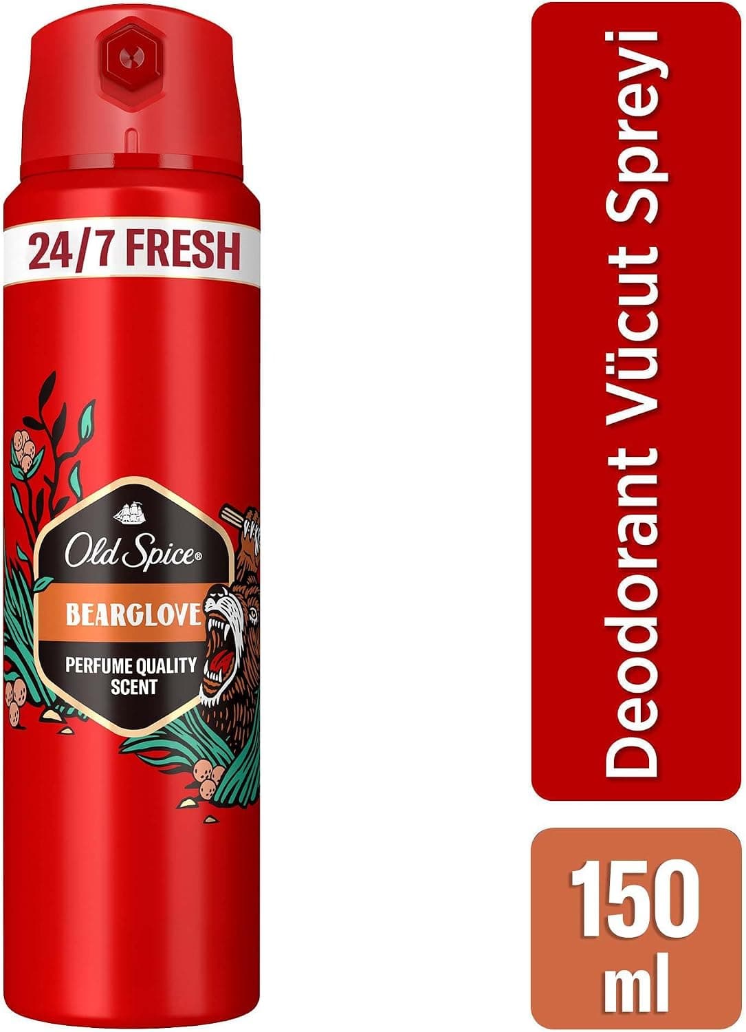 اسپری دئودورانت بدن مردانه Old Spice Bearglove 150 ml اسپری دئودورانت بدن مردانه Old Spice Bearglove 150 ml