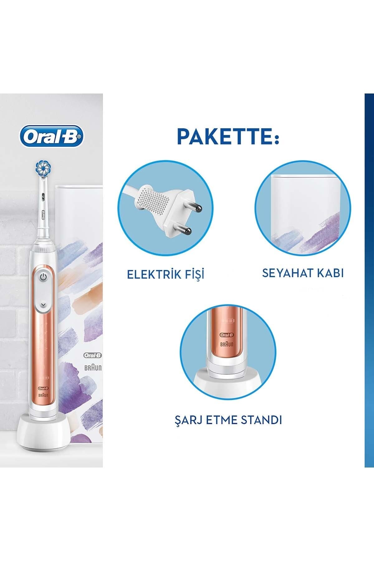 مسواک برقی قابل شارژ Oral-B Genius X AI Art of Brushing رزگلد با کیف مسافرتی مسواک برقی قابل شارژ Oral-B Genius X AI Art of Brushing رزگلد با کیف مسافرتی