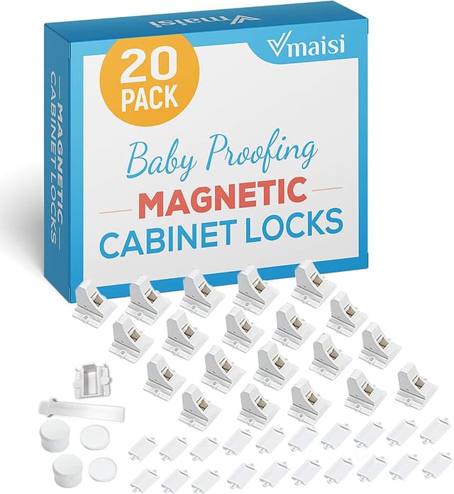 قفل مغناطیسی کابینت و کشو کودک vmaisi بسته 20 عددی قفل مغناطیسی کابینت و کشو کودک vmaisi بسته 20 عددی