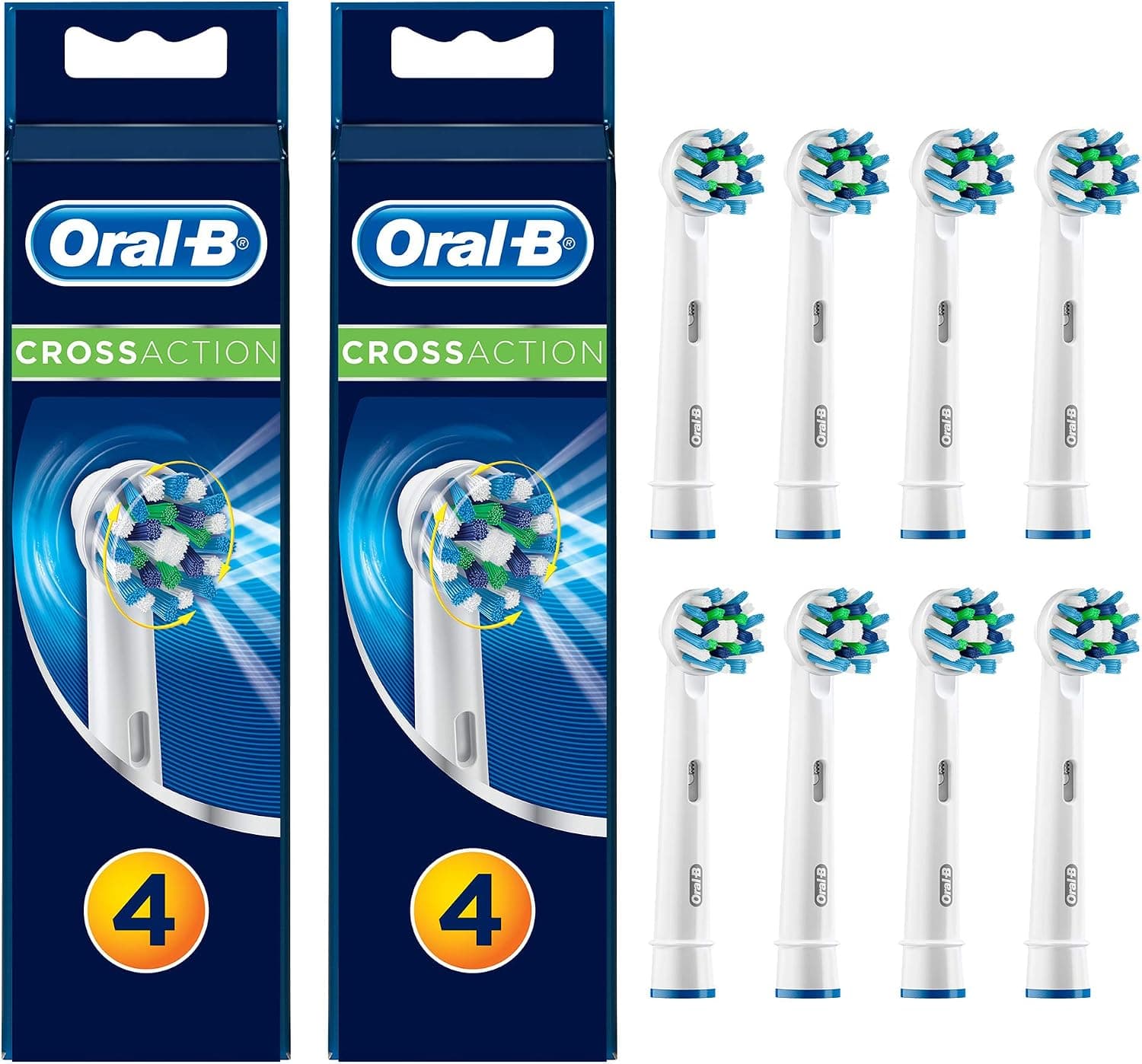 سری یدک مسواک Oral-B Cross Action، 4 عدد سری یدک مسواک Oral-B Cross Action، 4 عدد