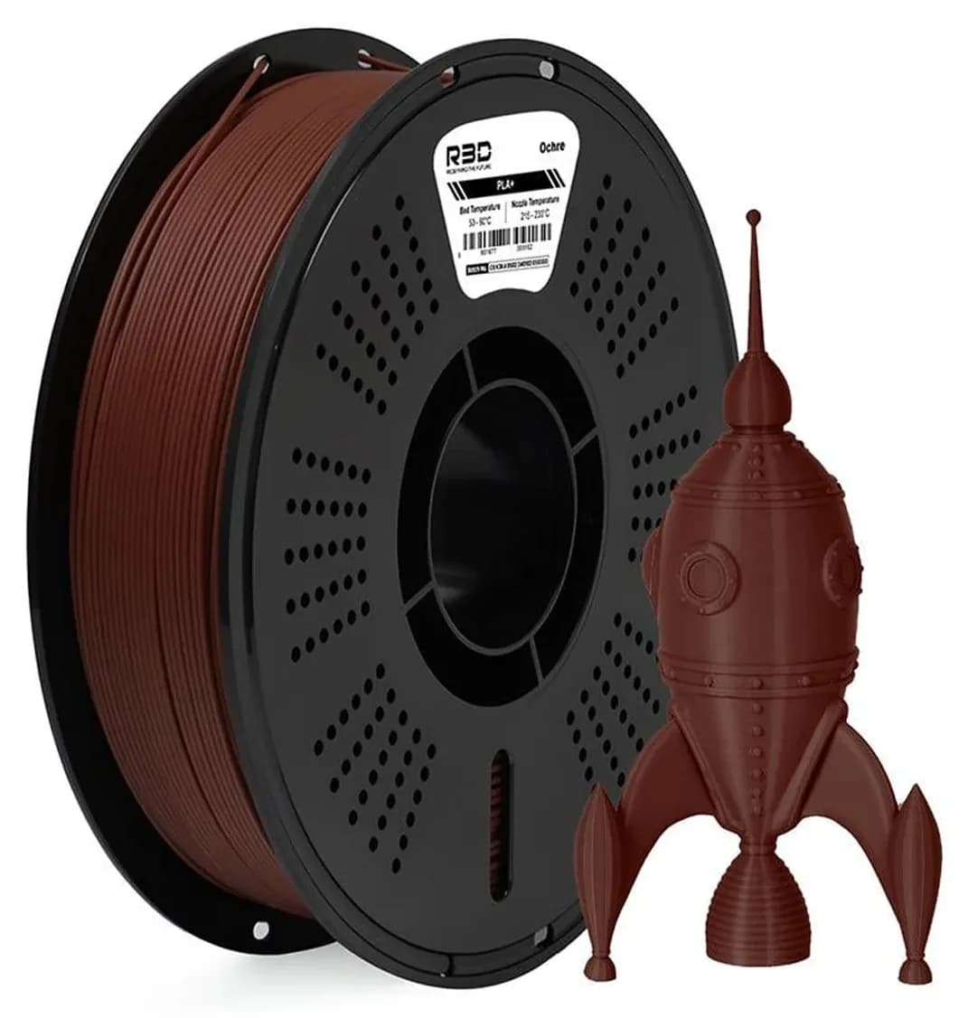 فیلامنت پرینتر سه بعدی R3D Filament PLA+ اُخرایی فیلامنت پرینتر سه بعدی R3D Filament PLA+ اُخرایی