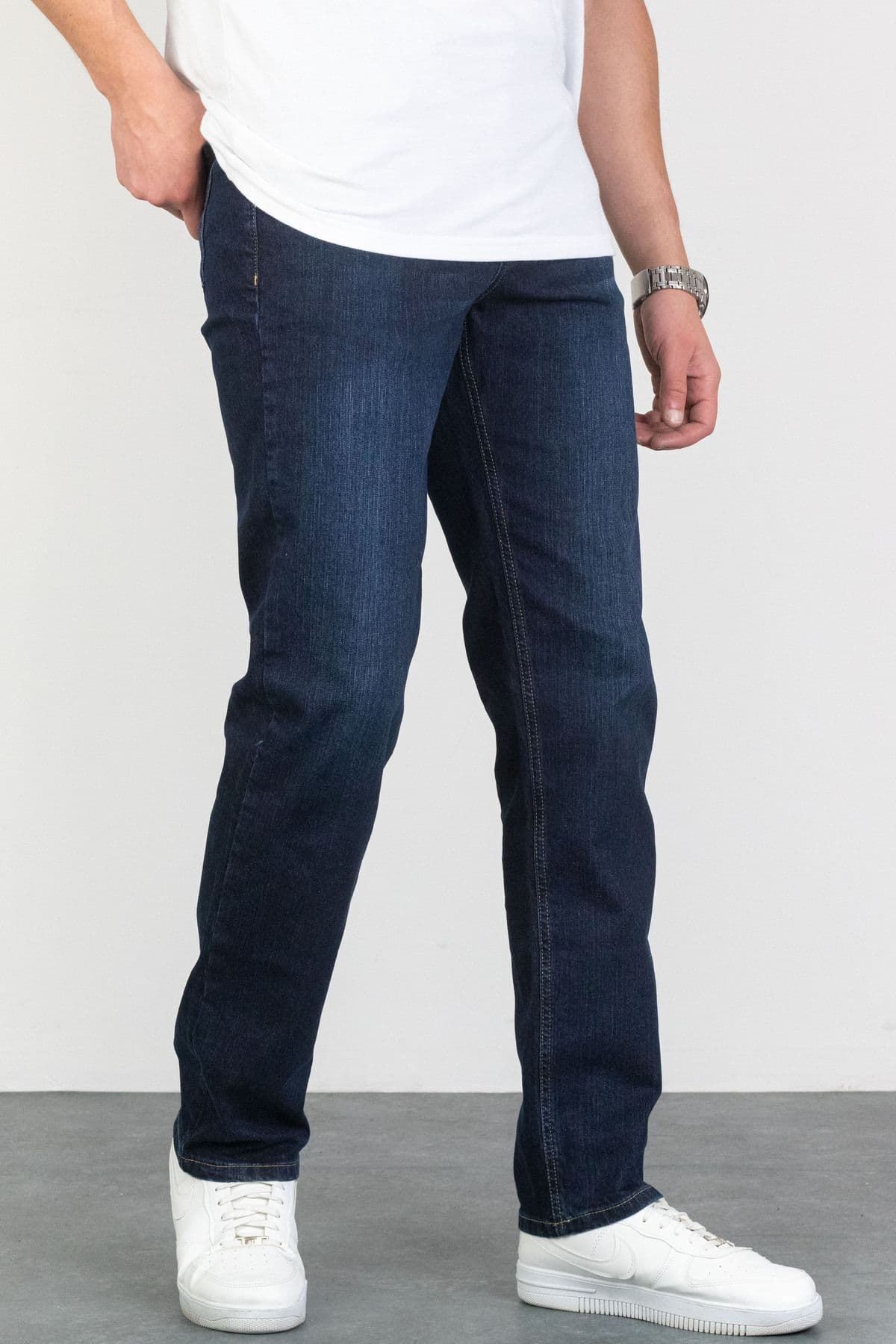 شلوار جین مردانه HLT JEANS آبی تیره فیت معمولی لایکرا مدل HLTHE001977 شلوار جین مردانه HLT JEANS آبی تیره فیت معمولی لایکرا مدل HLTHE001977