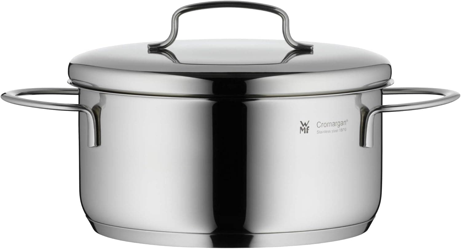 قابلمه کوچک WMF دربدار 14 cm 0.9 L Cromargan استیل ضدزنگ مناسب اجاق القایی قابلمه کوچک WMF دربدار 14 cm 0.9 L Cromargan استیل ضدزنگ مناسب اجاق القایی