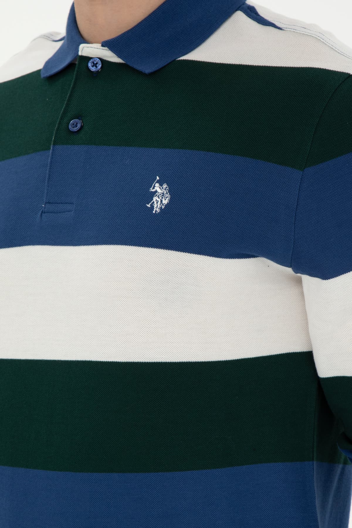 سویشرت مردانه U.S. Polo Assn. فیت معمولی یقه پولو سبز تیره مدل 50293428-VR079 سویشرت مردانه U.S. Polo Assn. فیت معمولی یقه پولو سبز تیره مدل 50293428-VR079