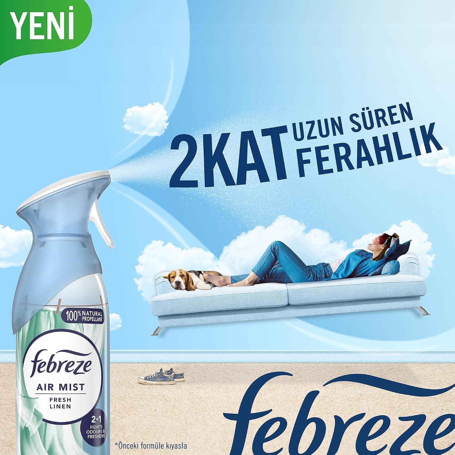 اسپری خوشبوکننده هوا Febreze رایحه تمیز چارشنب 185ml اسپری خوشبوکننده هوا Febreze رایحه تمیز چارشنب 185ml