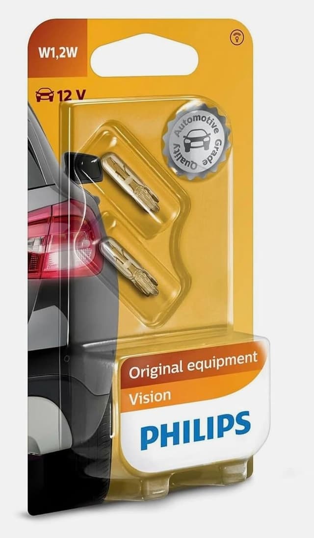 لامپ خودرو اورجینال Philips Vision T5 W1,2W 12V بسته 2 عددی لامپ خودرو اورجینال Philips Vision T5 W1,2W 12V بسته 2 عددی