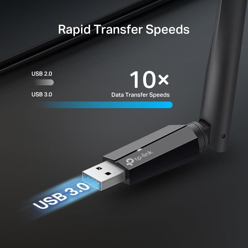 آداپتور USB وایفای TP-Link سهباند BE6500 Wi-Fi 7 مدل Archer TBE400U Plus آداپتور USB وایفای TP-Link سهباند BE6500 Wi-Fi 7 مدل Archer TBE400U Plus