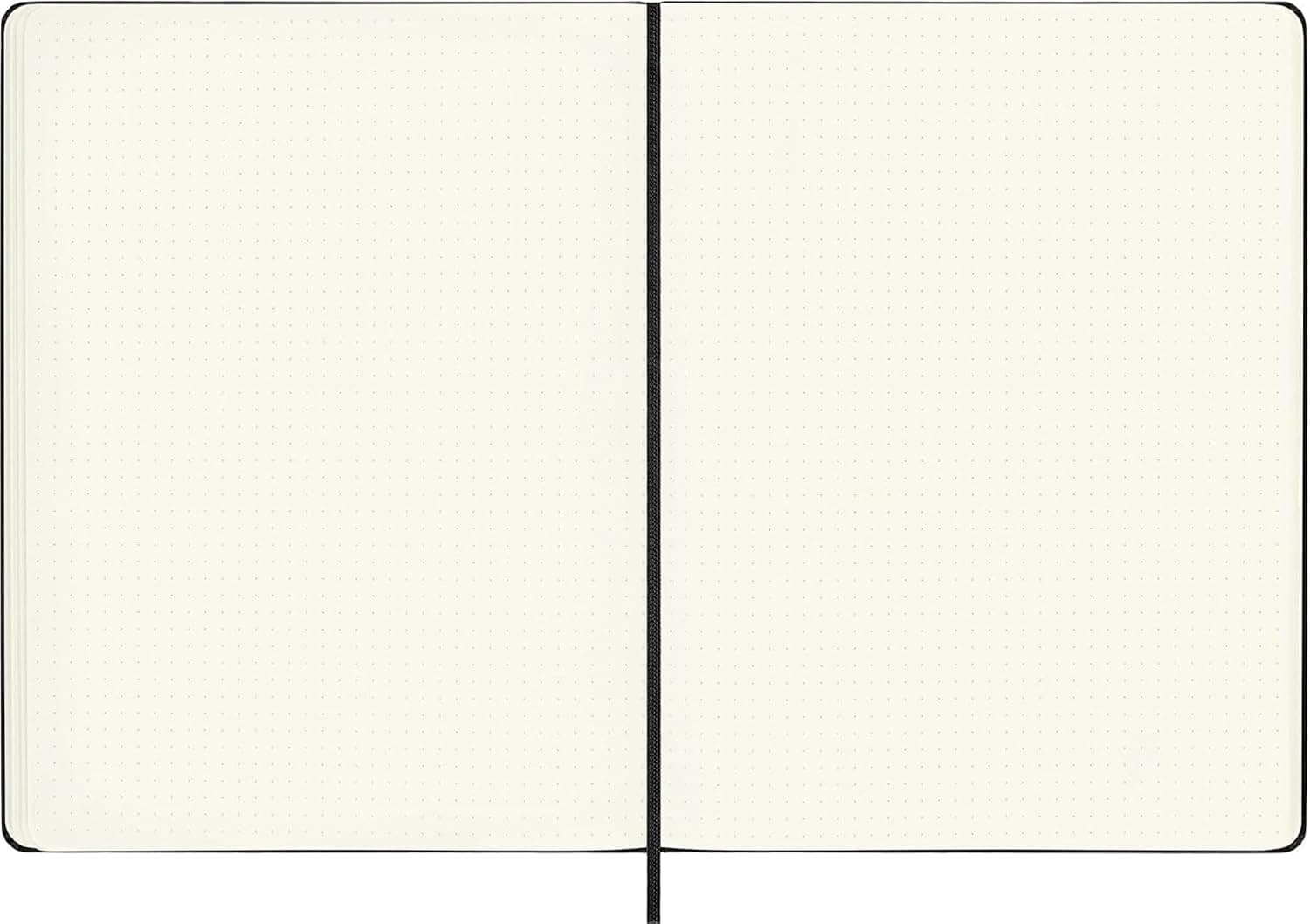 دفتر نقطهای مشکی Moleskine با جلد سخت سایز XL دفتر نقطهای مشکی Moleskine با جلد سخت سایز XL