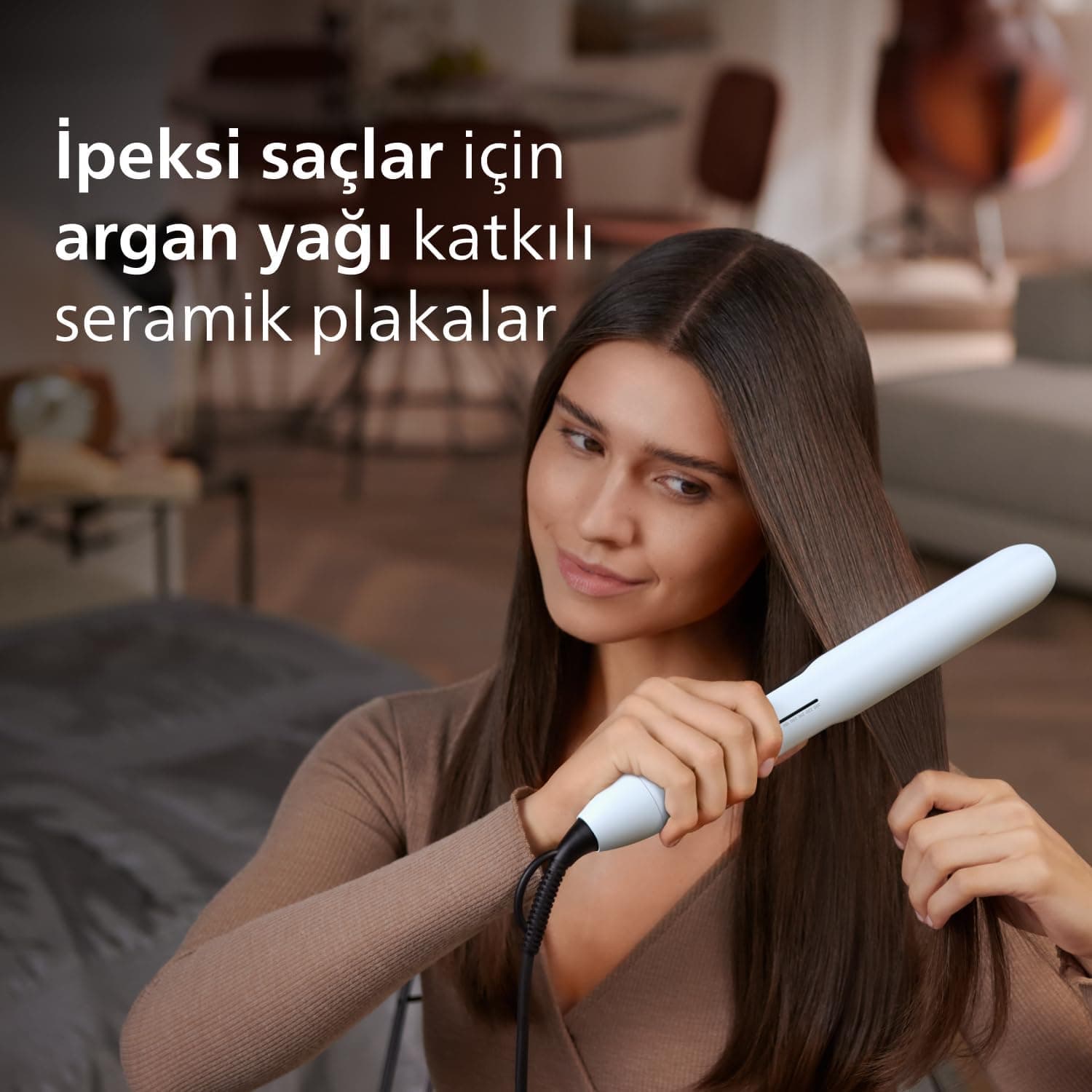 اتو مو PHILIPS با قابلیت فرکنندگی، صفحات روغن آرگان، ThermoShield و مراقبت یونی مدل BHS520/00 اتو مو PHILIPS با قابلیت فرکنندگی، صفحات روغن آرگان، ThermoShield و مراقبت یونی مدل BHS520/00