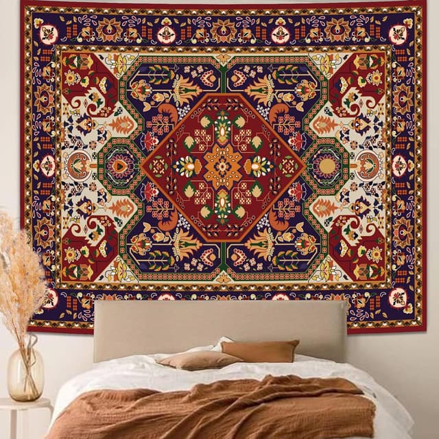 دیوارآویز پارچهای Apdidl طرح ماندالا گلدار نارنجی وینتیج 51" X 60" دیوارآویز پارچهای Apdidl طرح ماندالا گلدار نارنجی وینتیج 51" X 60"