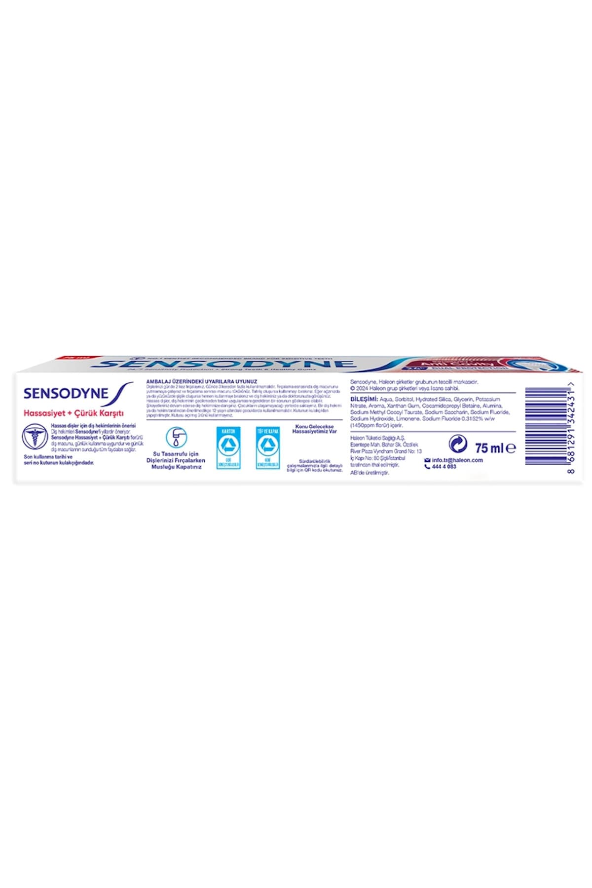 خمیر دندان Sensodyne ضد حساسیت و ضد پوسیدگی 75ml ×6 عدد خمیر دندان Sensodyne ضد حساسیت و ضد پوسیدگی 75ml ×6 عدد