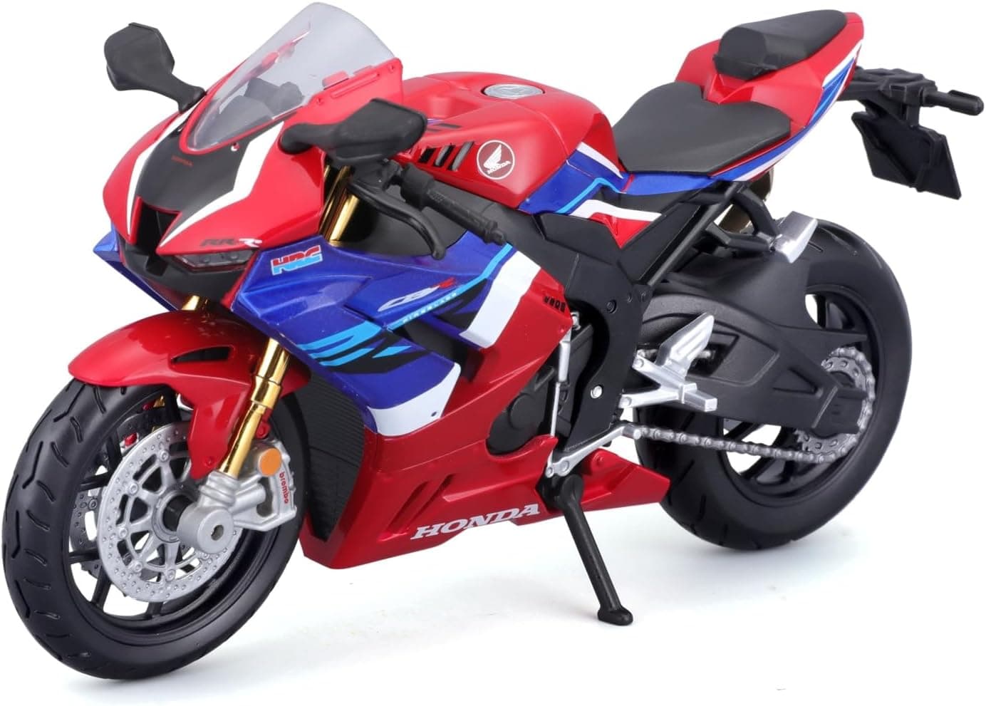 ماکت موتورسیکلت Maisto Honda CBR 1000RR-R Fireblade مقیاس 1:12 با سیستم تعلیق و جک بغل تاشو قرمز/آبی 17 cm مدل 5-20099 ماکت موتورسیکلت Maisto Honda CBR 1000RR-R Fireblade مقیاس 1:12 با سیستم تعلیق و جک بغل تاشو قرمز/آبی 17 cm مدل 5-20099