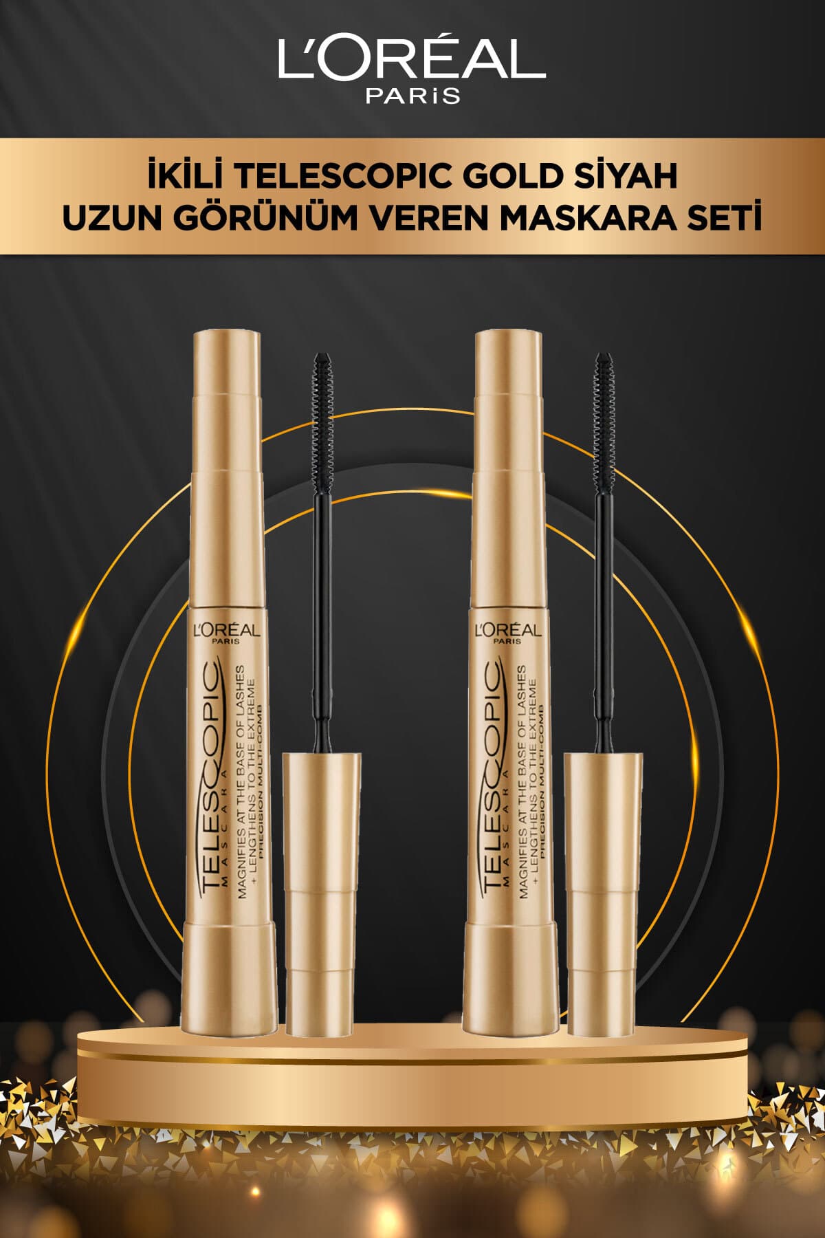 ماسکارا L'Oreal Paris مشکی Telescopic ست 2 عددی ماسکارا L'Oreal Paris مشکی Telescopic ست 2 عددی