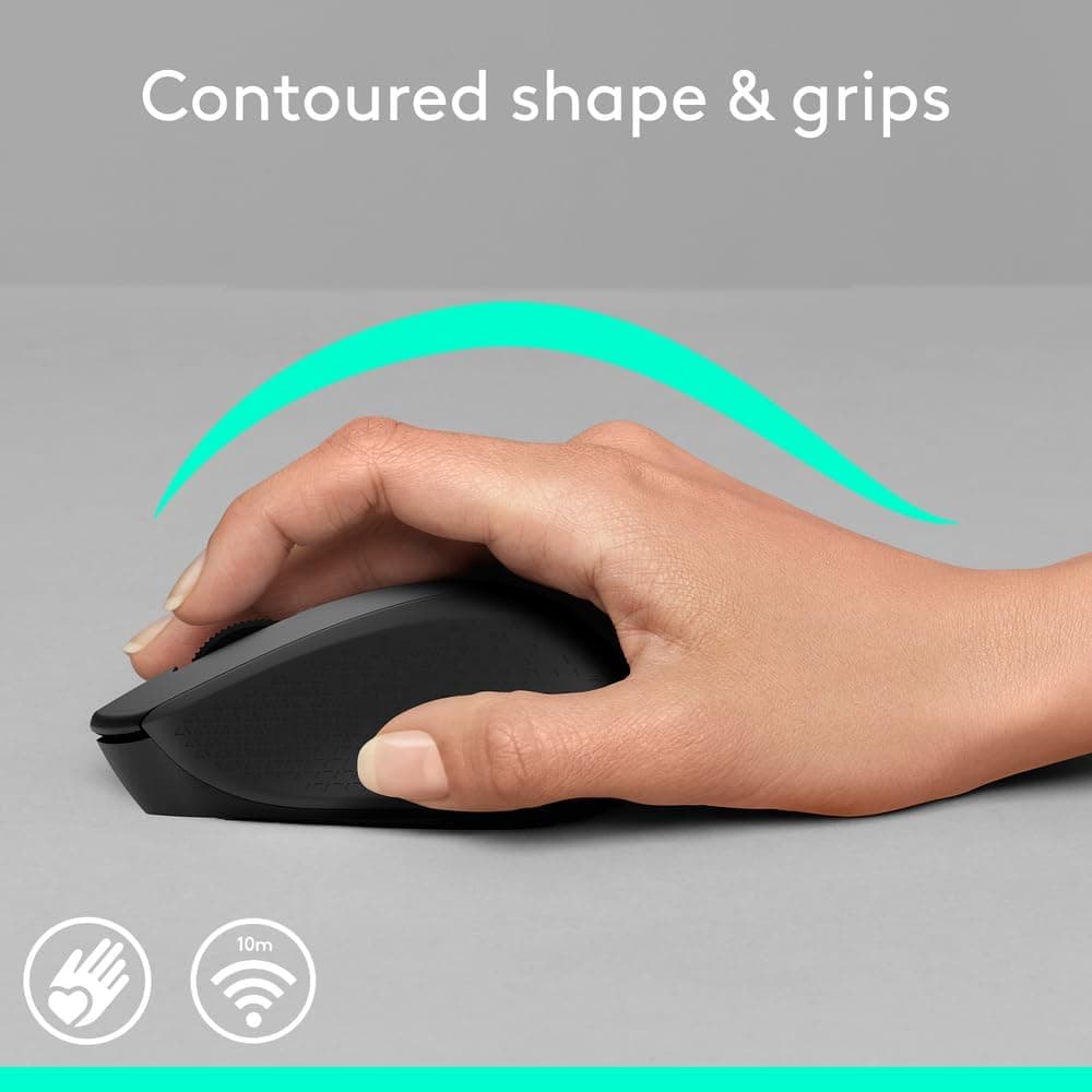 ماوس بیسیم Logitech با گیرنده USB Nano مشکی مدل M280 ماوس بیسیم Logitech با گیرنده USB Nano مشکی مدل M280