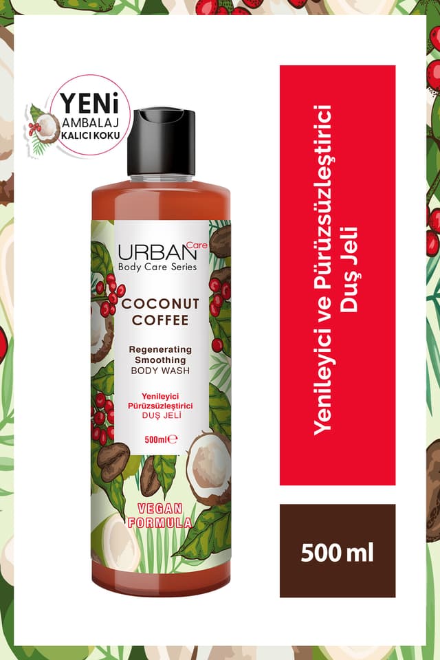 ژل دوش زنانه Urban Care نارگیل و قهوه، تازهکننده و نرمکننده 500 ml وگان ژل دوش زنانه Urban Care نارگیل و قهوه، تازهکننده و نرمکننده 500 ml وگان