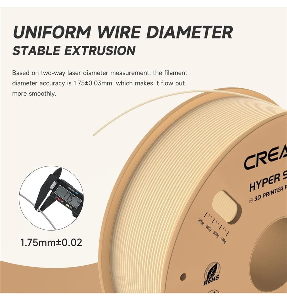 فیلامنت Creality Hyper PLA قطر 1.75mm وزن 1000g فیلامنت Creality Hyper PLA قطر 1.75mm وزن 1000g