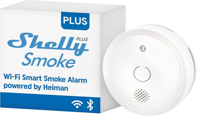 آشکارساز دود هوشمند Shelly Plus با Wi-Fi و Bluetooth، سازگار با Alexa و Google Home، هشدار صوتی و نوری آشکارساز دود هوشمند Shelly Plus با Wi-Fi و Bluetooth، سازگار با Alexa و Google Home، هشدار صوتی و نوری