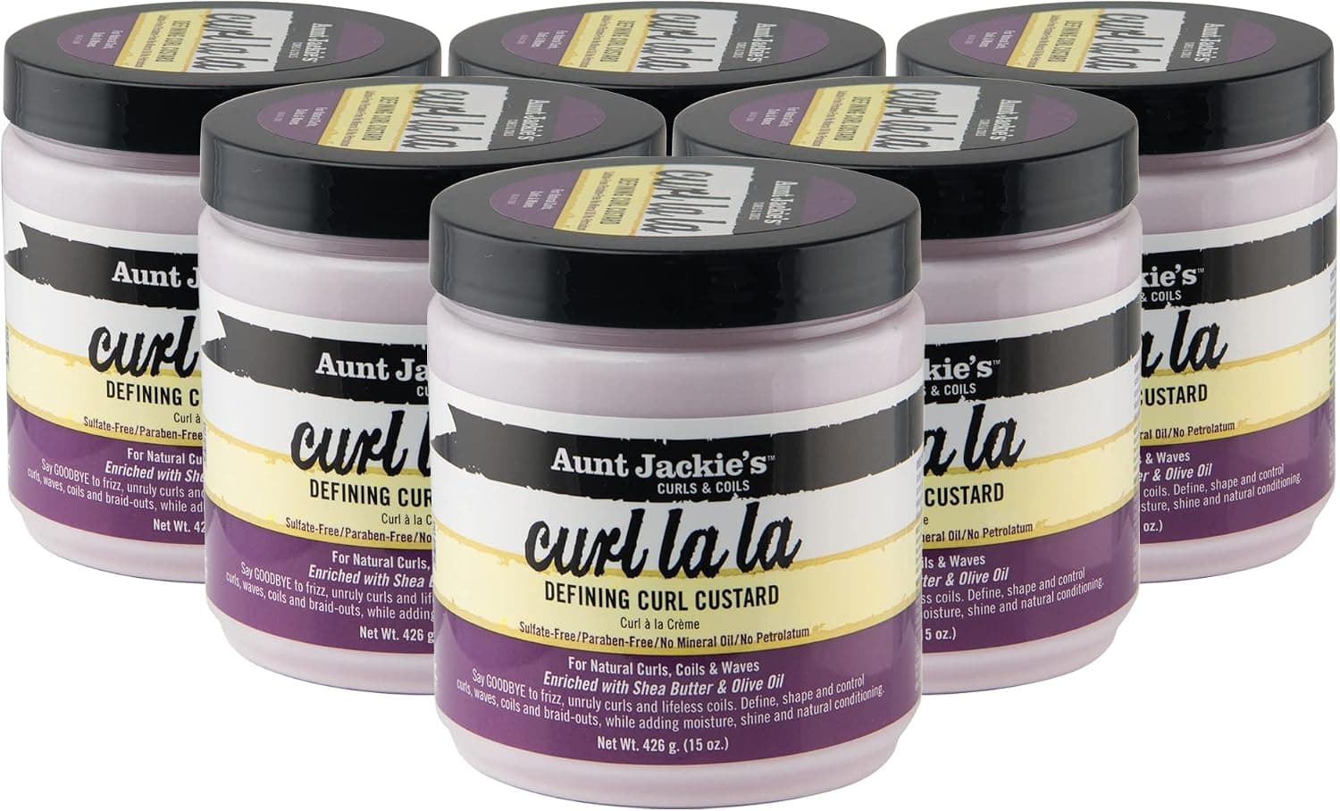 کاستارد حالتدهنده فرِ مو Aunt Jackie's Curl La La با رایحه میوهای 426g کاستارد حالتدهنده فرِ مو Aunt Jackie's Curl La La با رایحه میوهای 426g