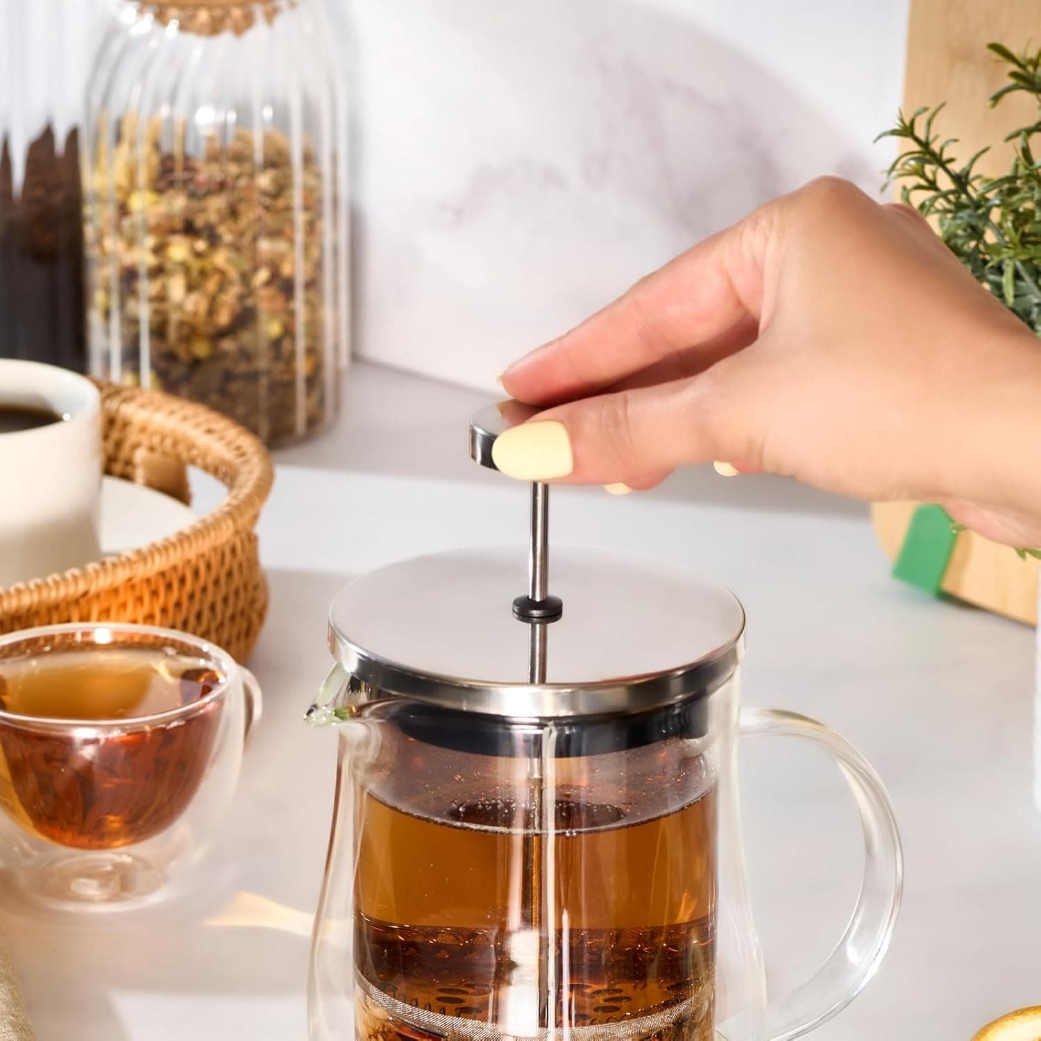 فرنچ پرس KARACA Pia Kiku 600 ml مدل 000001000244235002 فرنچ پرس KARACA Pia Kiku 600 ml مدل 000001000244235002