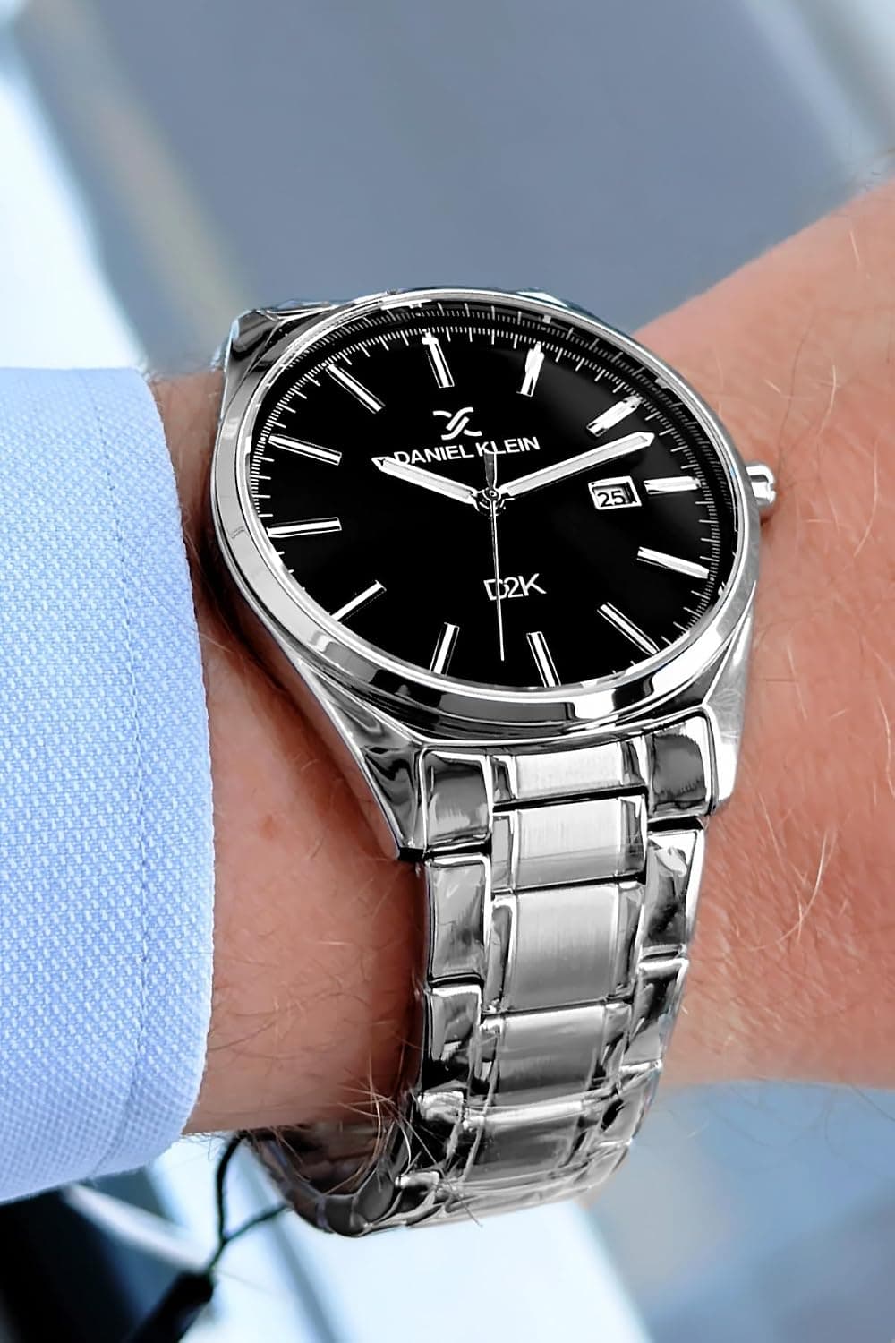ساعت مچی مردانه Daniel Klein بند فولادی نقرهای مشکی ضد آب مدل DKE2157 ساعت مچی مردانه Daniel Klein بند فولادی نقرهای مشکی ضد آب مدل DKE2157
