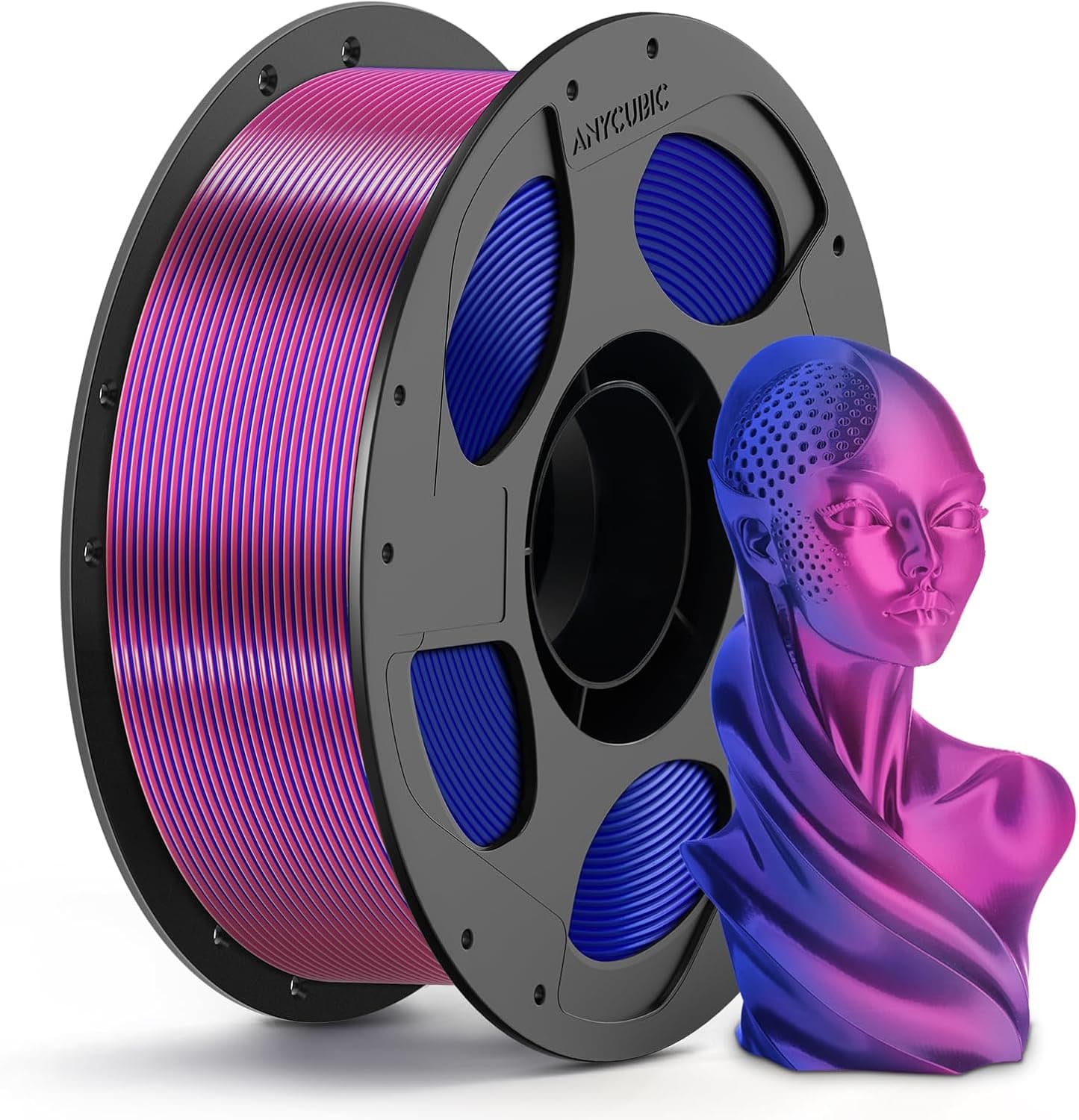 فیلامنت پرینتر سه بعدی ANYCUBIC سیلک PLA دو رنگ کروم کواکستروژن 1.75mm ±0.03mm فیلامنت پرینتر سه بعدی ANYCUBIC سیلک PLA دو رنگ کروم کواکستروژن 1.75mm ±0.03mm