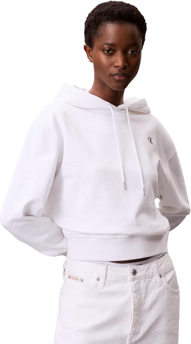 هودی زنانه Calvin Klein مدل LS MONOGRAM TERRY PO هودی زنانه Calvin Klein مدل LS MONOGRAM TERRY PO