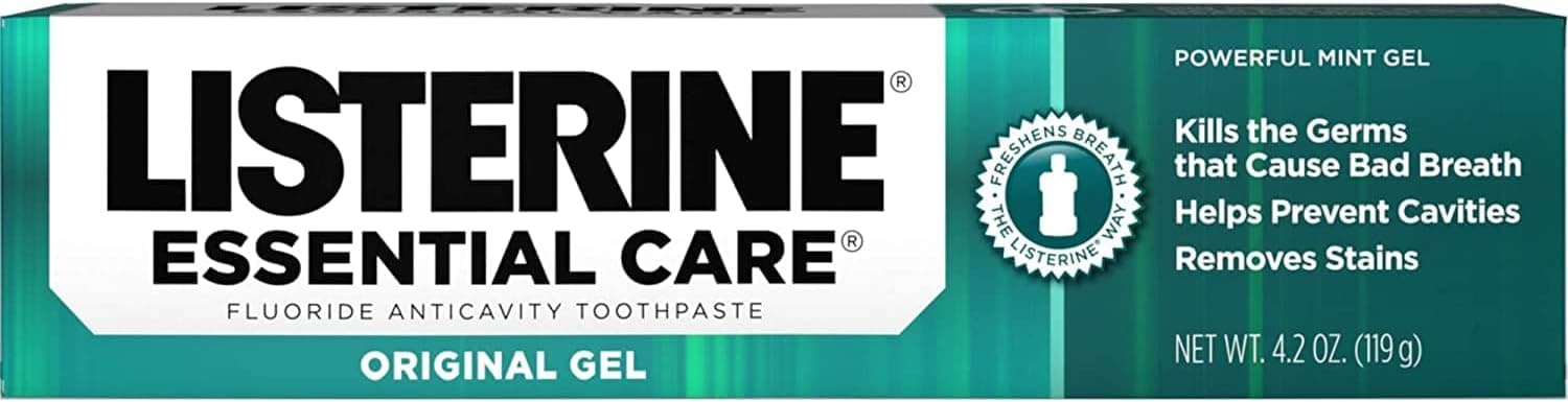 خمیردندان Listerine Essential Care فلوراید طعم نعناعی 4.2 oz 6 Pack خمیردندان Listerine Essential Care فلوراید طعم نعناعی 4.2 oz 6 Pack