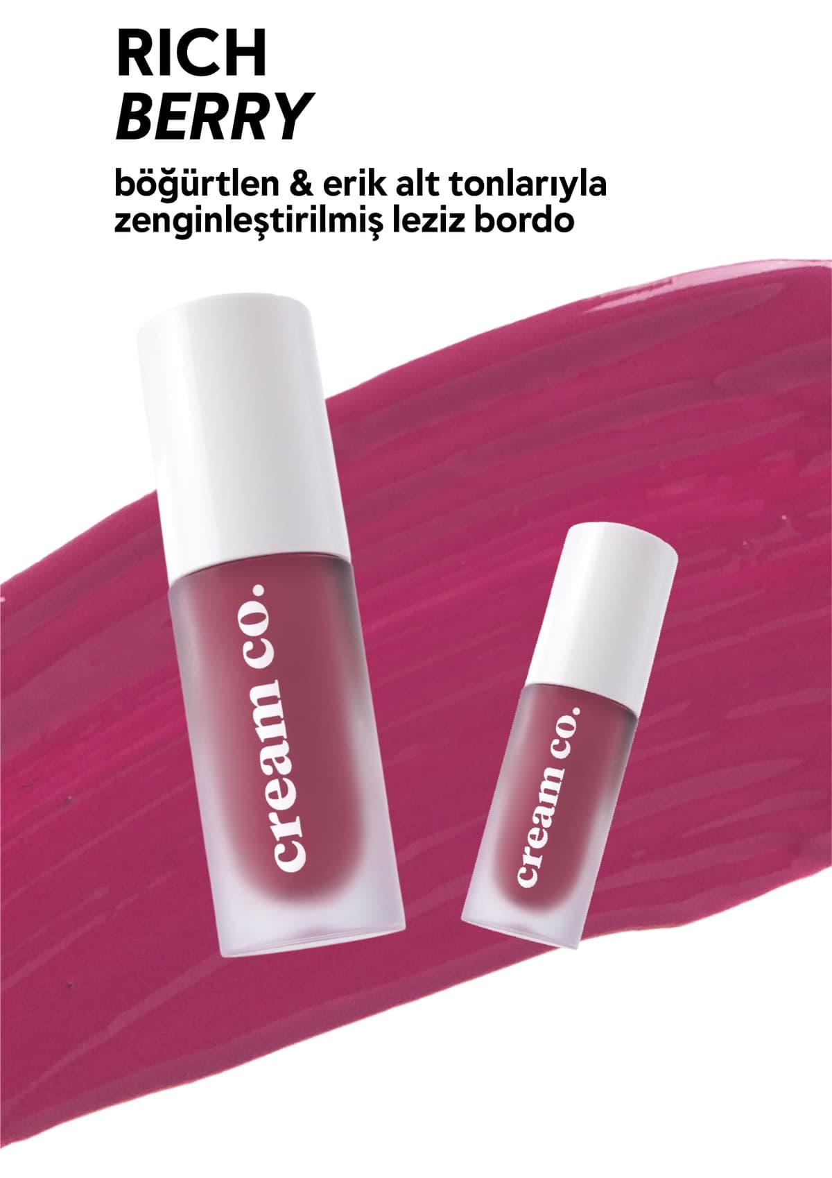 تینت آرایشی مرطوبکننده Cream Co. برای گونه، لب و چشم با اسید هیالورونیک و پپتید در رنگ صورتی زرشکی مدل Glow Tint Rich Berry تینت آرایشی مرطوبکننده Cream Co. برای گونه، لب و چشم با اسید هیالورونیک و پپتید در رنگ صورتی زرشکی مدل Glow Tint Rich Berry