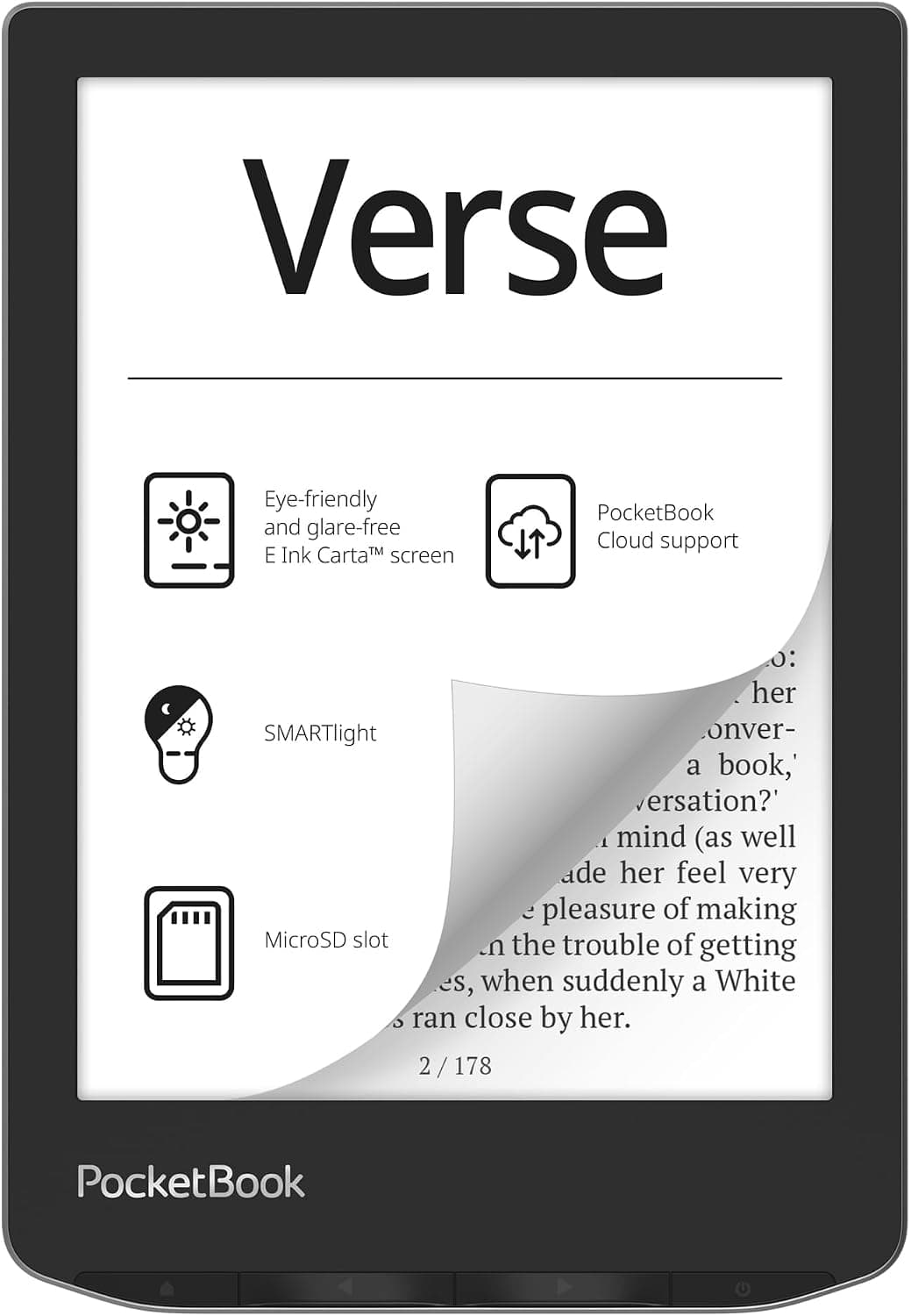 کتابخوان الکترونیکی PocketBook مدل Verse با صفحه لمسی ۶ اینچی خاکستری مهآلود کتابخوان الکترونیکی PocketBook مدل Verse با صفحه لمسی ۶ اینچی خاکستری مهآلود