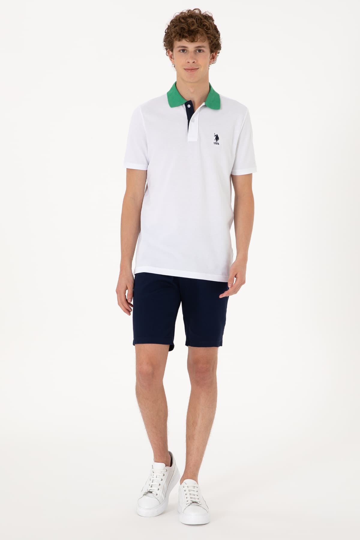 تیشرت مردانه U.S. Polo Assn. یقه پولو فیت معمولی سفید مدل 50306809-VR013 تیشرت مردانه U.S. Polo Assn. یقه پولو فیت معمولی سفید مدل 50306809-VR013