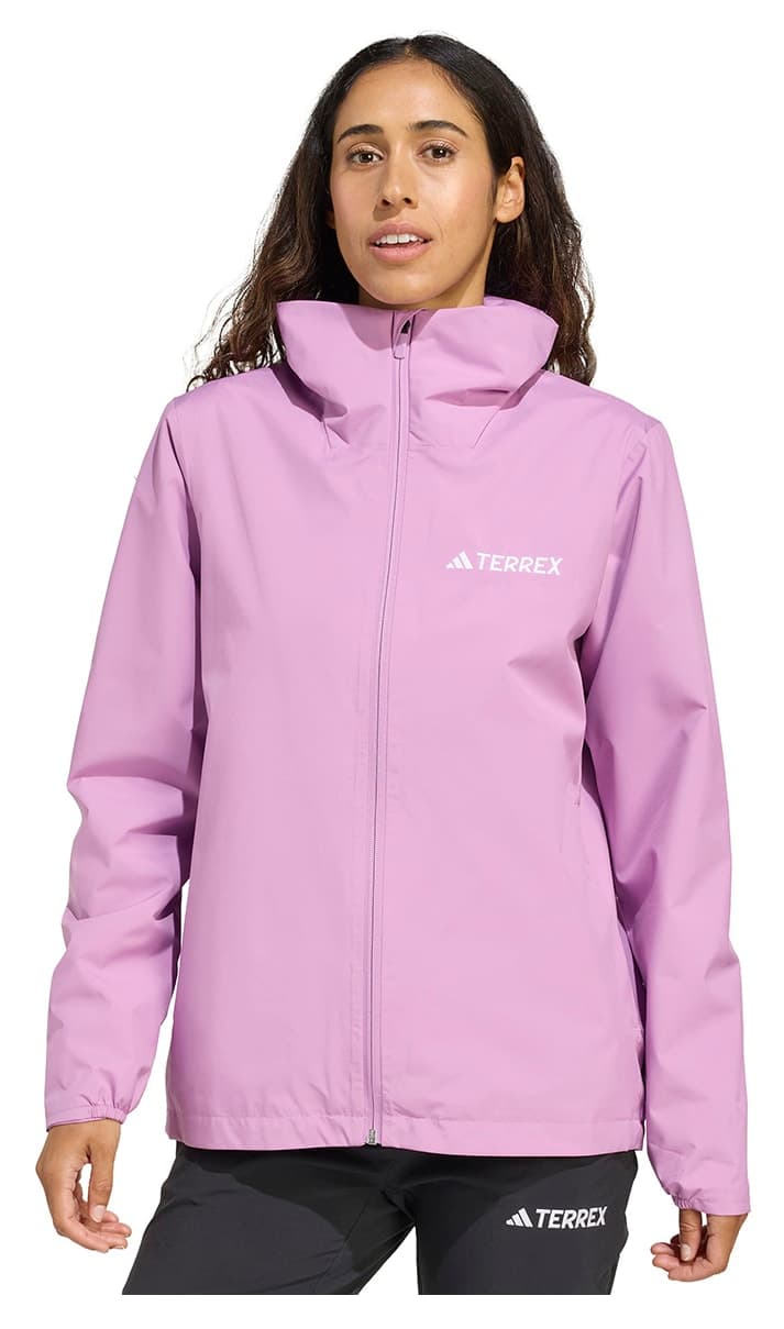 کاپشن زنانه adidas مناسب فضای باز Multi Essentials 2L Rain بنفش مدل JY0481 کاپشن زنانه adidas مناسب فضای باز Multi Essentials 2L Rain بنفش مدل JY0481