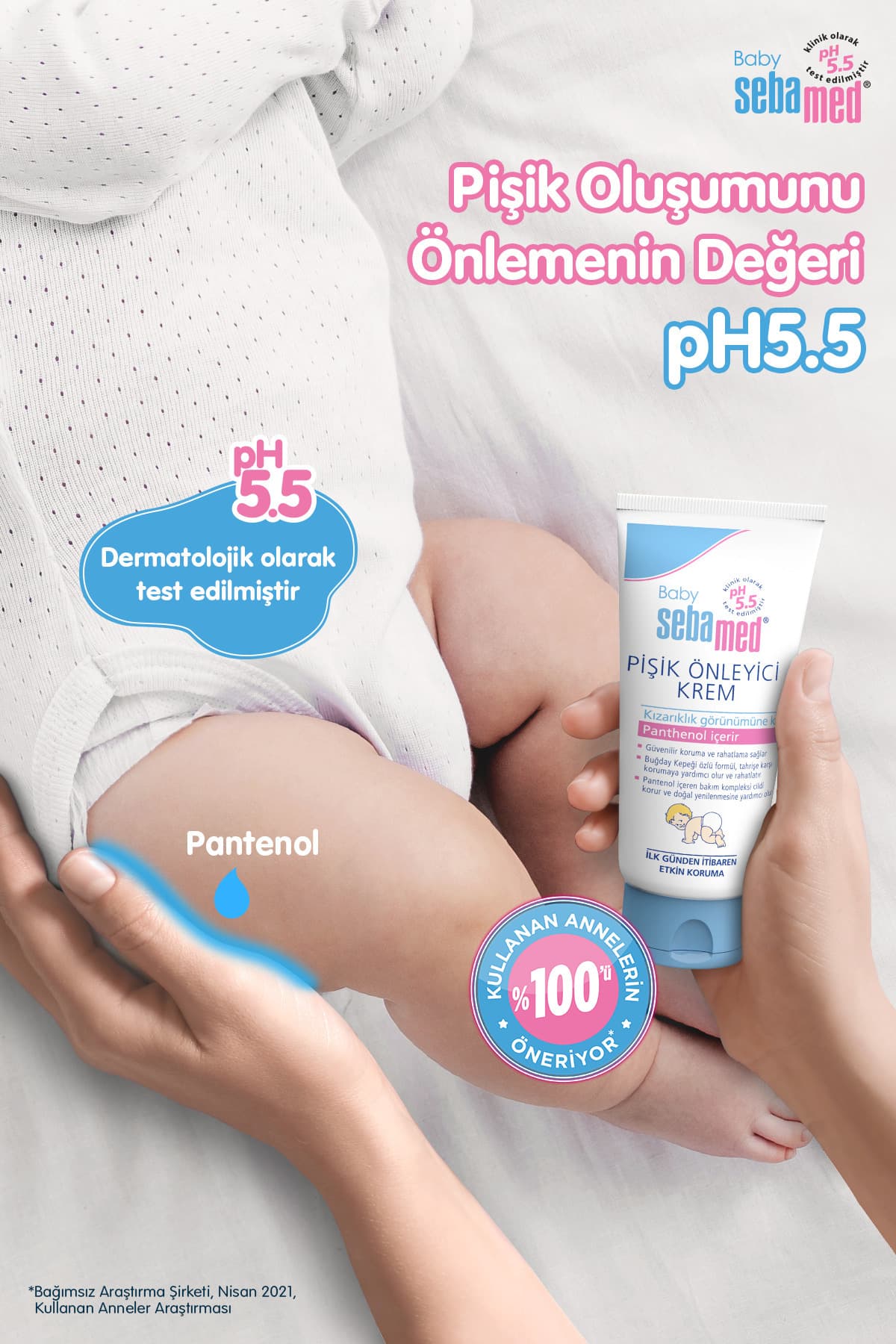 کرم ضدسوختگی پوشک نوزاد Sebamed حاوی پانتنول با pH 5.5 حجم 50 ml کرم ضدسوختگی پوشک نوزاد Sebamed حاوی پانتنول با pH 5.5 حجم 50 ml