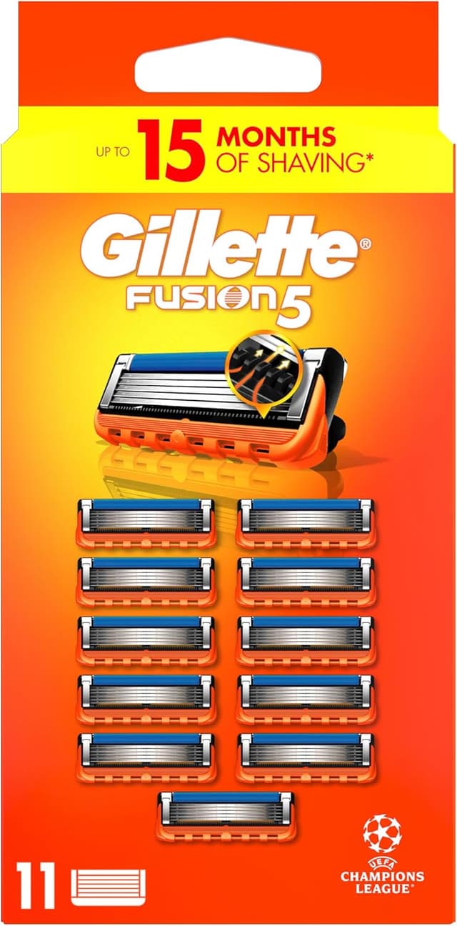 تیغ یدک مردانه Gillette با تریمر دقیق Fusion5 بسته 11 عددی تیغ یدک مردانه Gillette با تریمر دقیق Fusion5 بسته 11 عددی