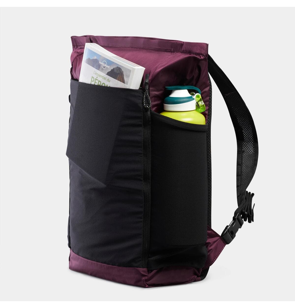 کیف سفر زنانه Decathlon Forclaz دو کاره بنفش 15 L کیف سفر زنانه Decathlon Forclaz دو کاره بنفش 15 L