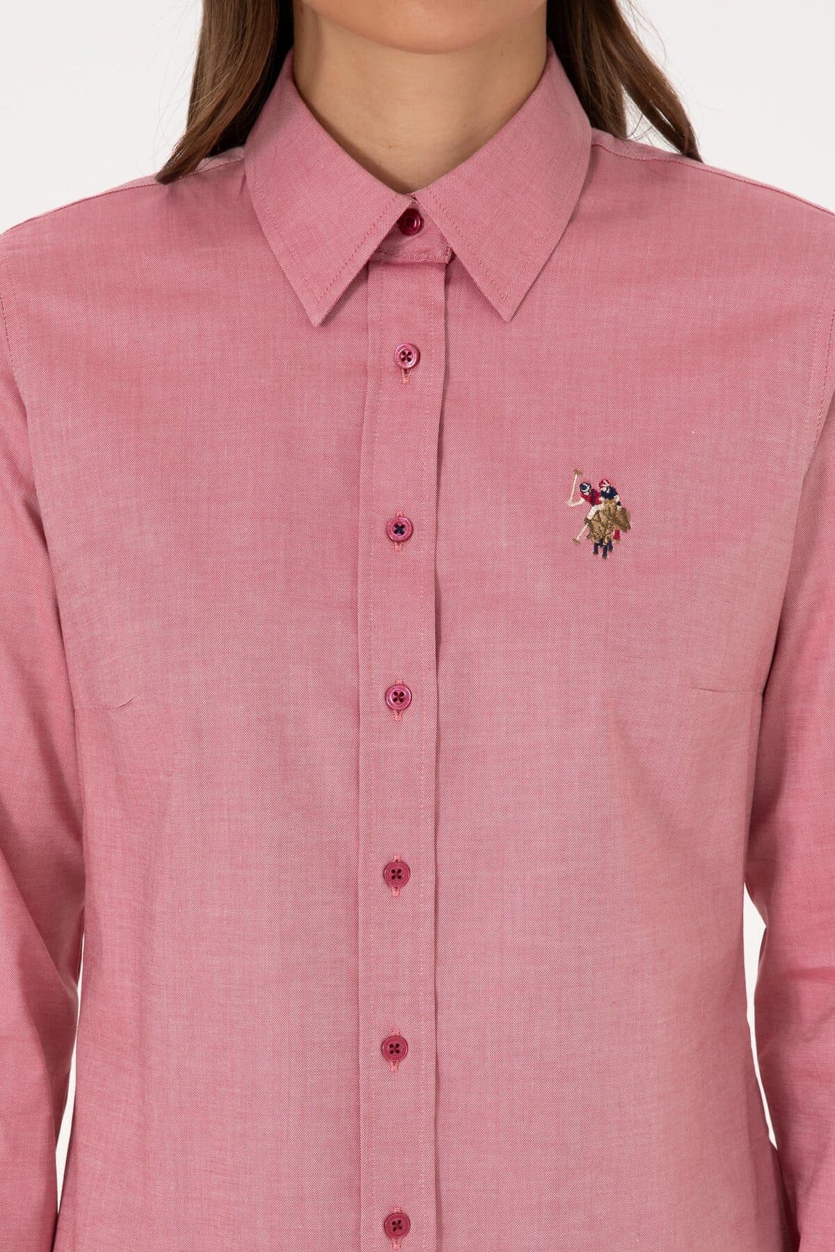پیراهن زنانه U.S. Polo Assn. تمشکی تیره آستین بلند Basic مدل 50308038-VR104 پیراهن زنانه U.S. Polo Assn. تمشکی تیره آستین بلند Basic مدل 50308038-VR104