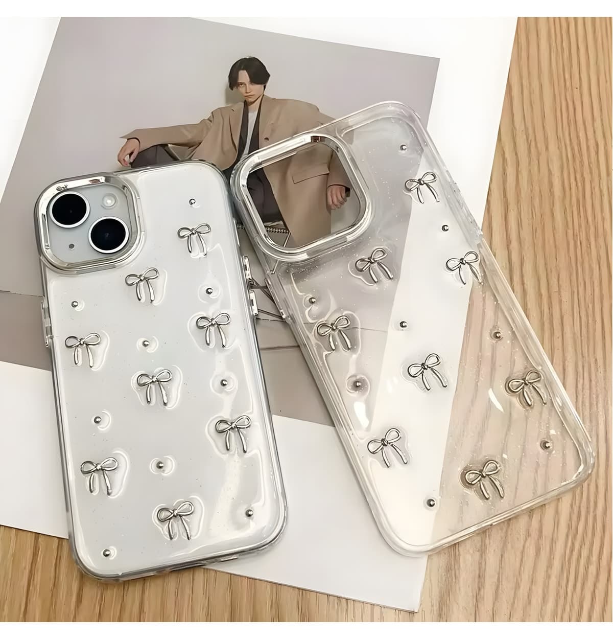 قاب گوشی Fibaks طرح فیونک شفاف نقرهای برجستگی دوربین مدل iPhone 13/14/15 قاب گوشی Fibaks طرح فیونک شفاف نقرهای برجستگی دوربین مدل iPhone 13/14/15