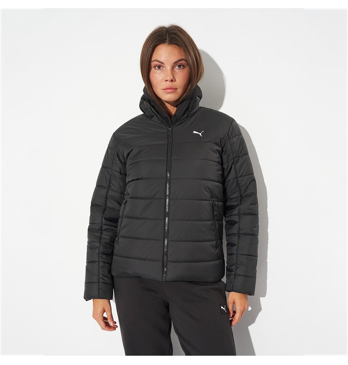 مونت زنانه Puma پددار مشکی کلاهدار Essentials مونت زنانه Puma پددار مشکی کلاهدار Essentials