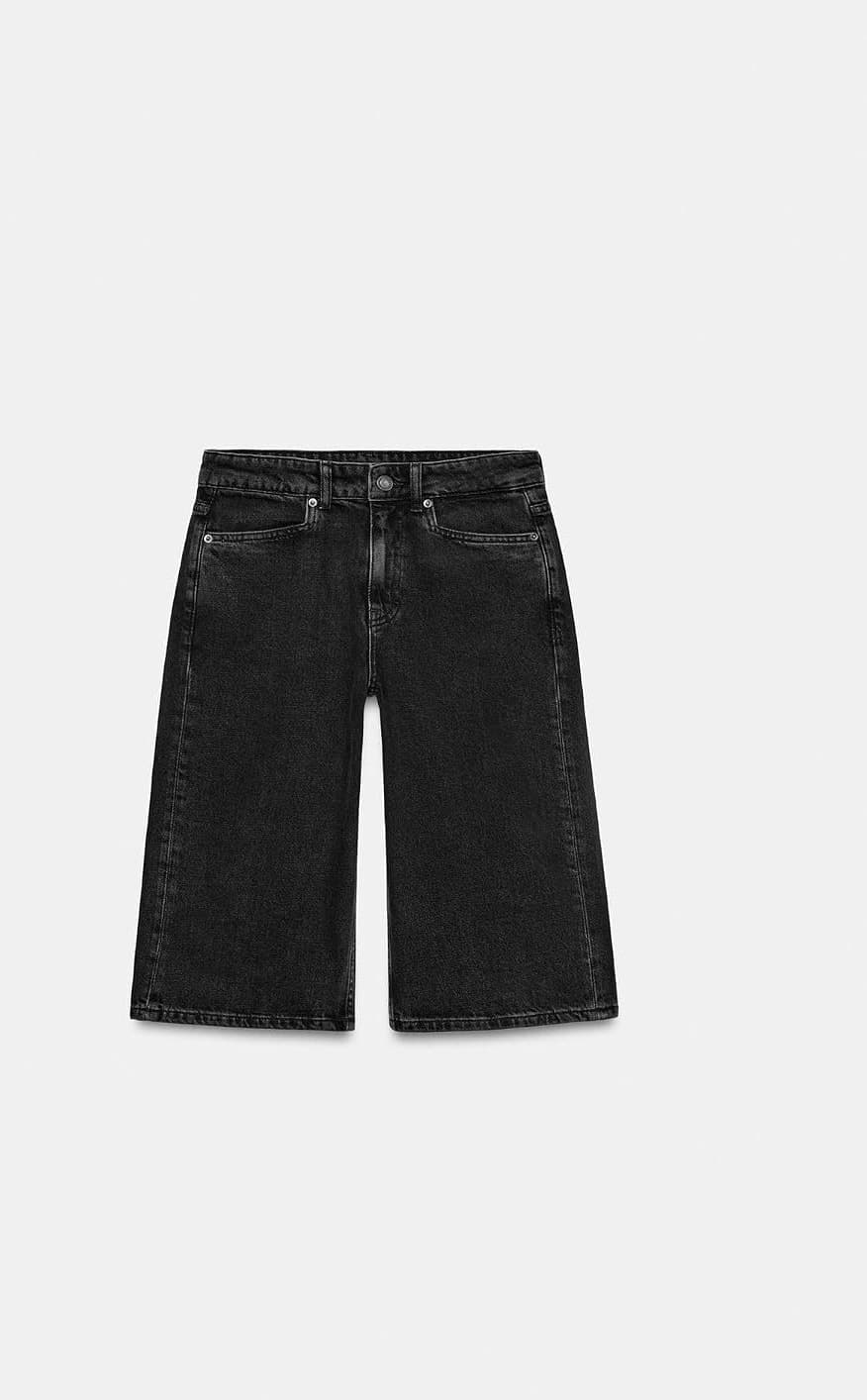 شورت برمودا جین زنانه Zara ZW Collection کمر متوسط شورت برمودا جین زنانه Zara ZW Collection کمر متوسط