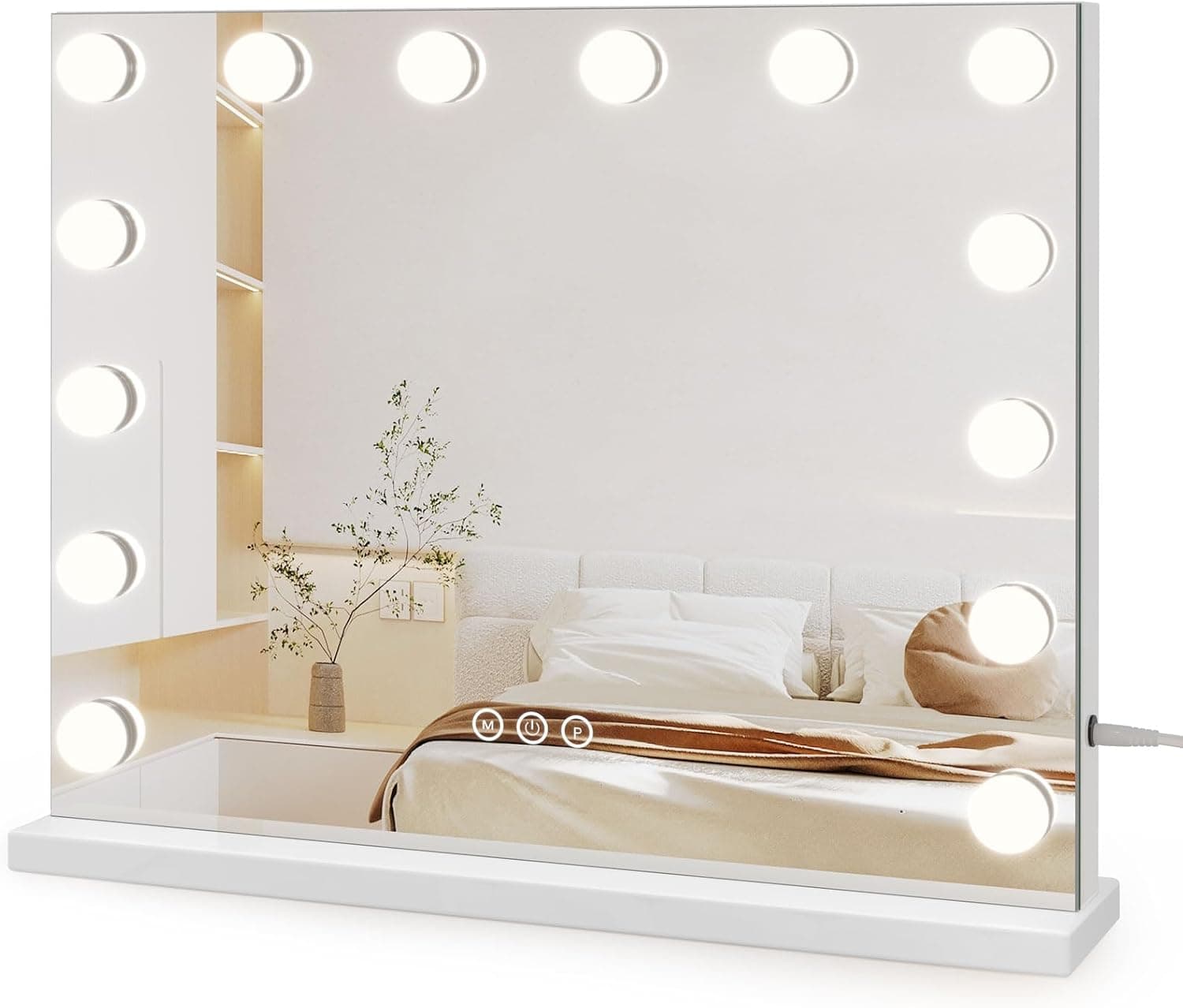 آینه آرایش Dripex با چراغ ۱۵ لامپ LED سفید 58×45cm مدل Hollywood آینه آرایش Dripex با چراغ ۱۵ لامپ LED سفید 58×45cm مدل Hollywood