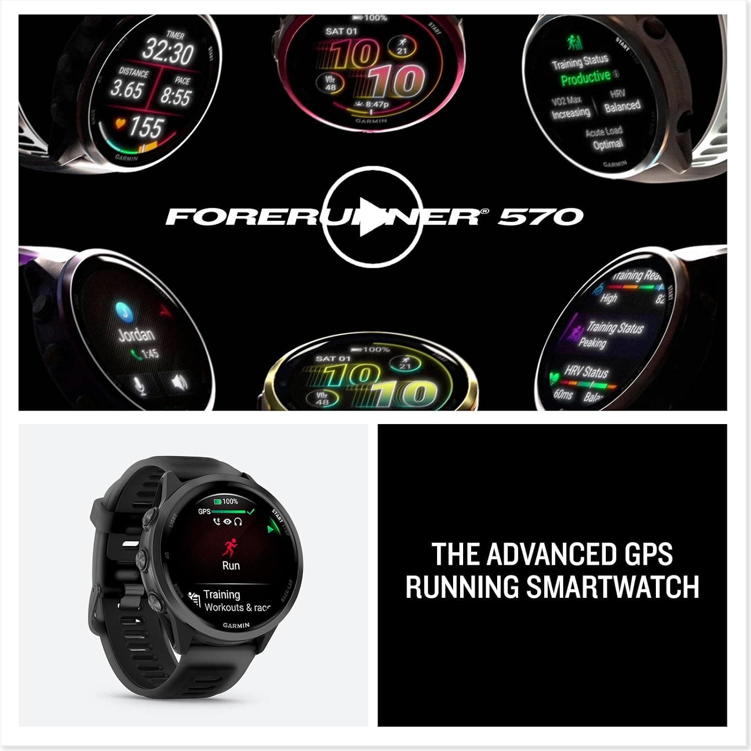 ساعت هوشمند Garmin مدل Forerunner 570 47 mm خاکستری مشکی ساعت هوشمند Garmin مدل Forerunner 570 47 mm خاکستری مشکی