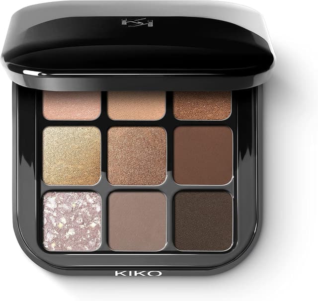 پالت سایه چشم Kiko Milano مدل New Glamour Multi Finish شماره 01 با رنگهای خاکی پالت سایه چشم Kiko Milano مدل New Glamour Multi Finish شماره 01 با رنگهای خاکی
