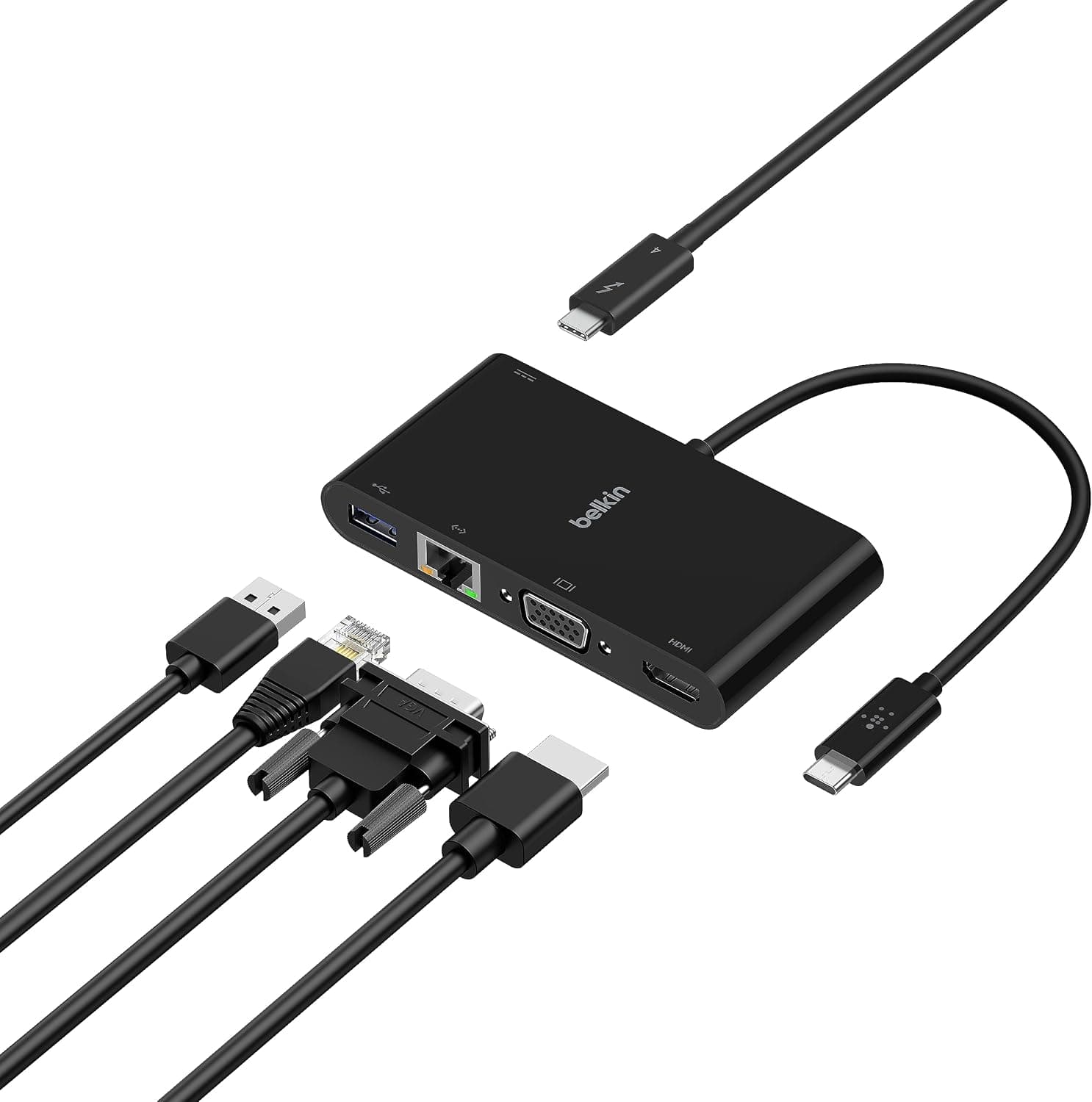 هاب چندرسانهای USB-C برای MacBook Pro، iPad Pro، Surface Pro و Chromebook از Belkin با پورتهای VGA، 4K HDMI، USB 3.0 و Ethernet هاب چندرسانهای USB-C برای MacBook Pro، iPad Pro، Surface Pro و Chromebook از Belkin با پورتهای VGA، 4K HDMI، USB 3.0 و Ethernet