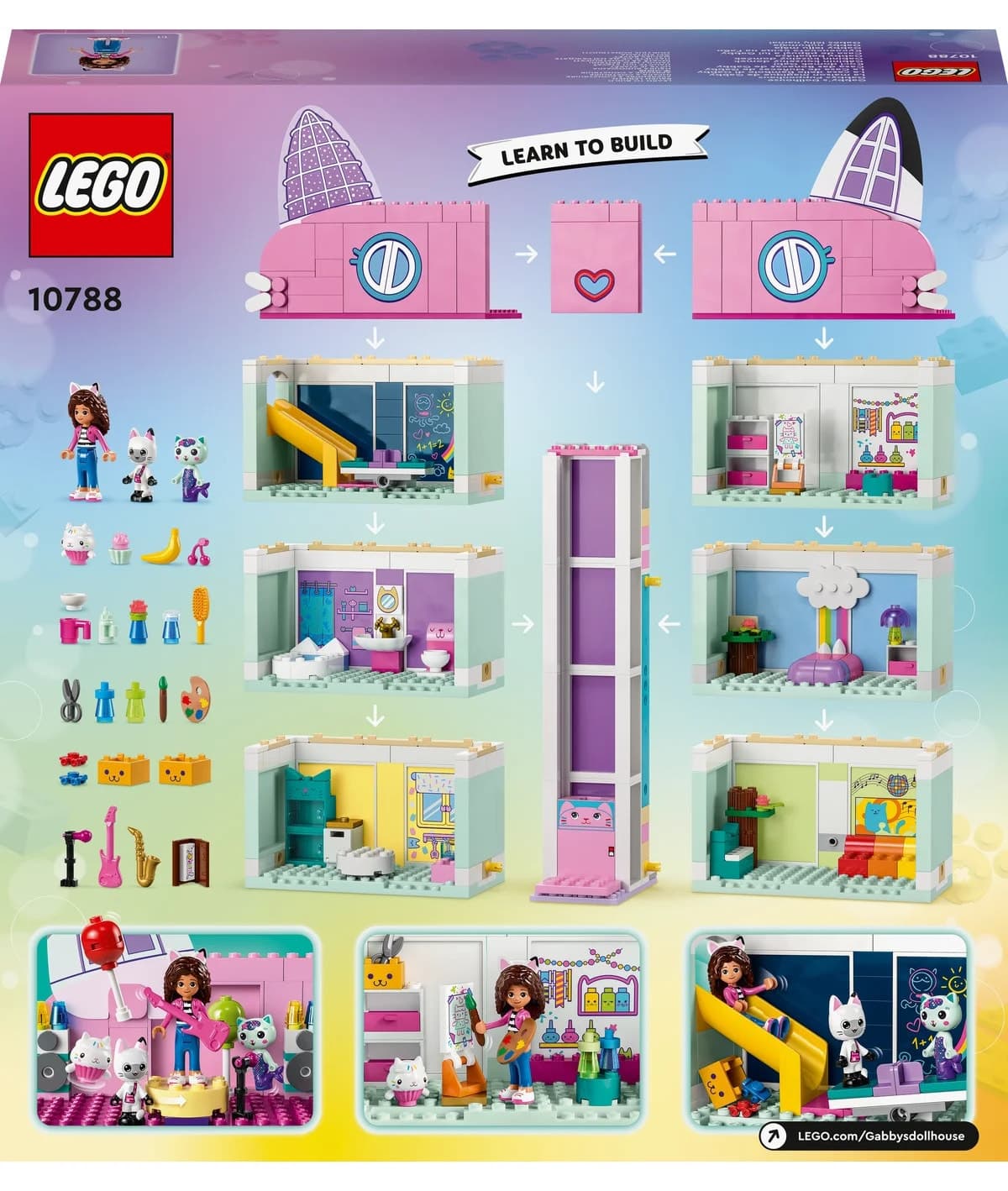 لگو Gabby's Dollhouse مدل 10788 با 498 قطعه لگو Gabby's Dollhouse مدل 10788 با 498 قطعه